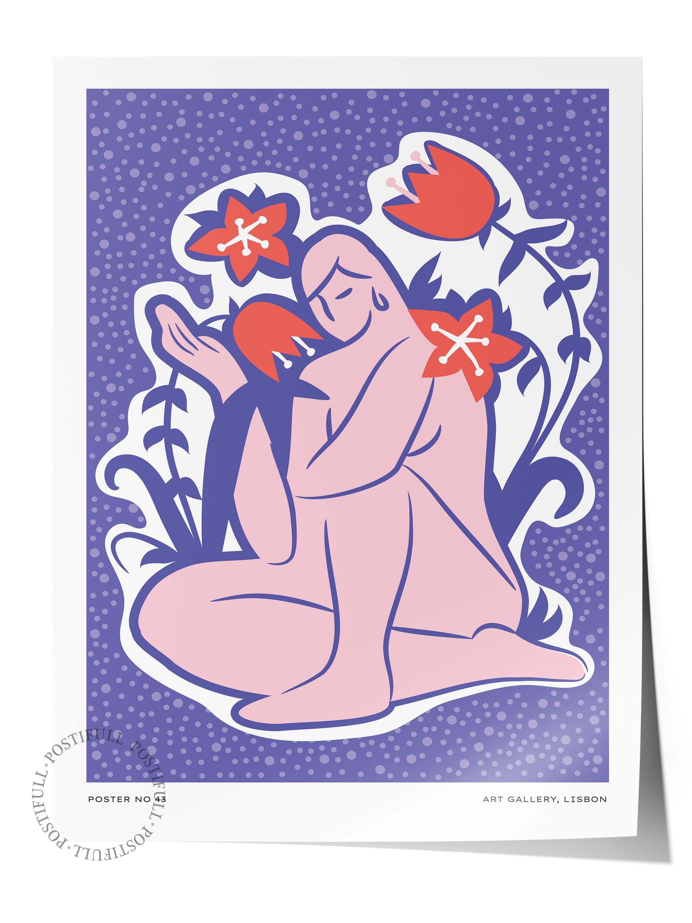 Estetik Duvar Posteri - Estetik Çizim Çerçevesiz Poster - Yatak Odası, Salon, Mutfak Duvar Dekoru