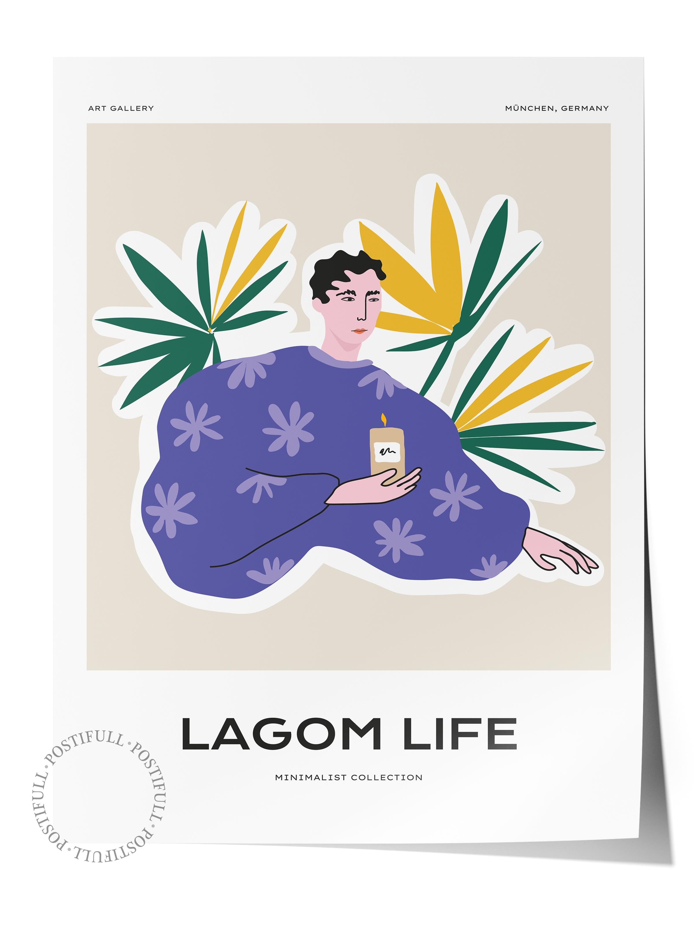 Estetik Duvar Posteri - Estetik Çizim Çerçevesiz Poster - Yatak Odası, Salon, Mutfak Duvar Dekoru