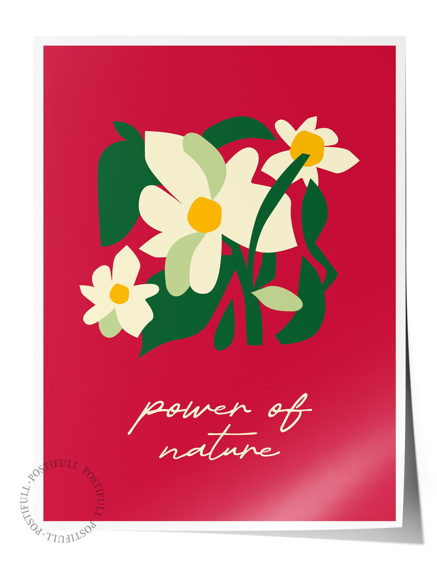 Farklı Tonlarda power of nature Çerçevesiz Poster
