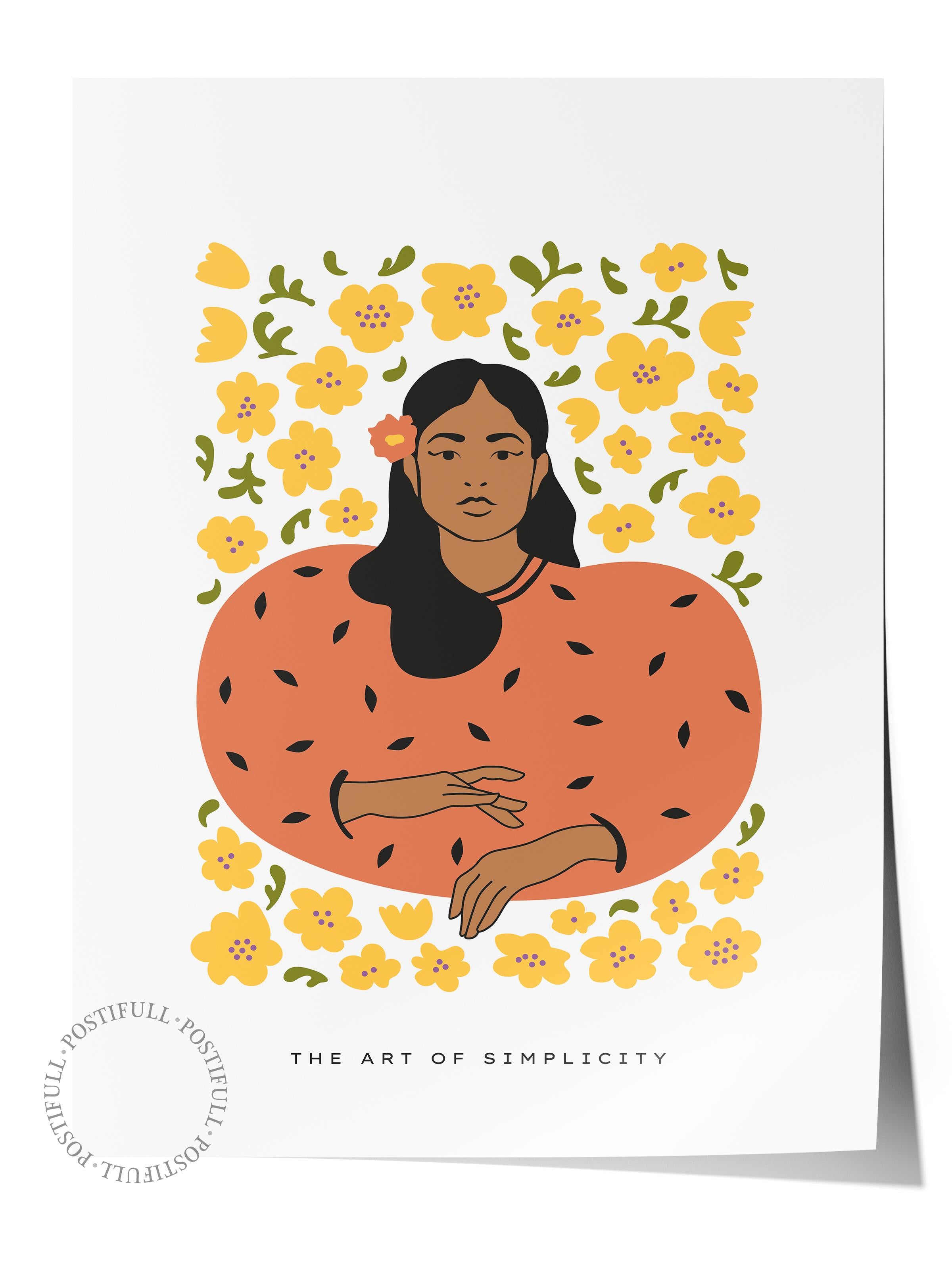 Estetik Duvar Posteri - Estetik Çizim Çerçevesiz Poster - Yatak Odası, Salon, Mutfak Duvar Dekoru