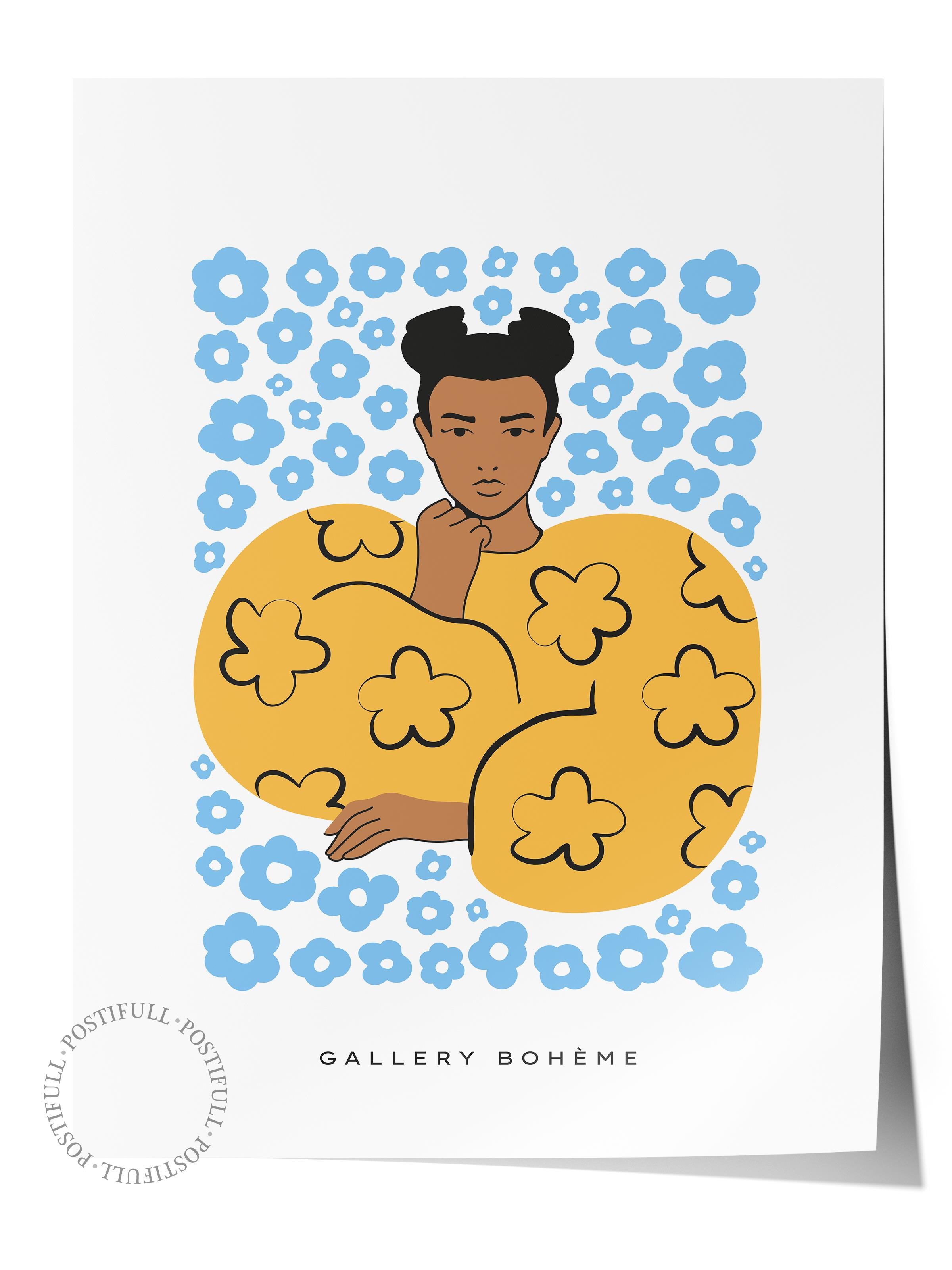 Estetik Duvar Posteri - Estetik Çizim Çerçevesiz Poster - Yatak Odası, Salon, Mutfak Duvar Dekoru