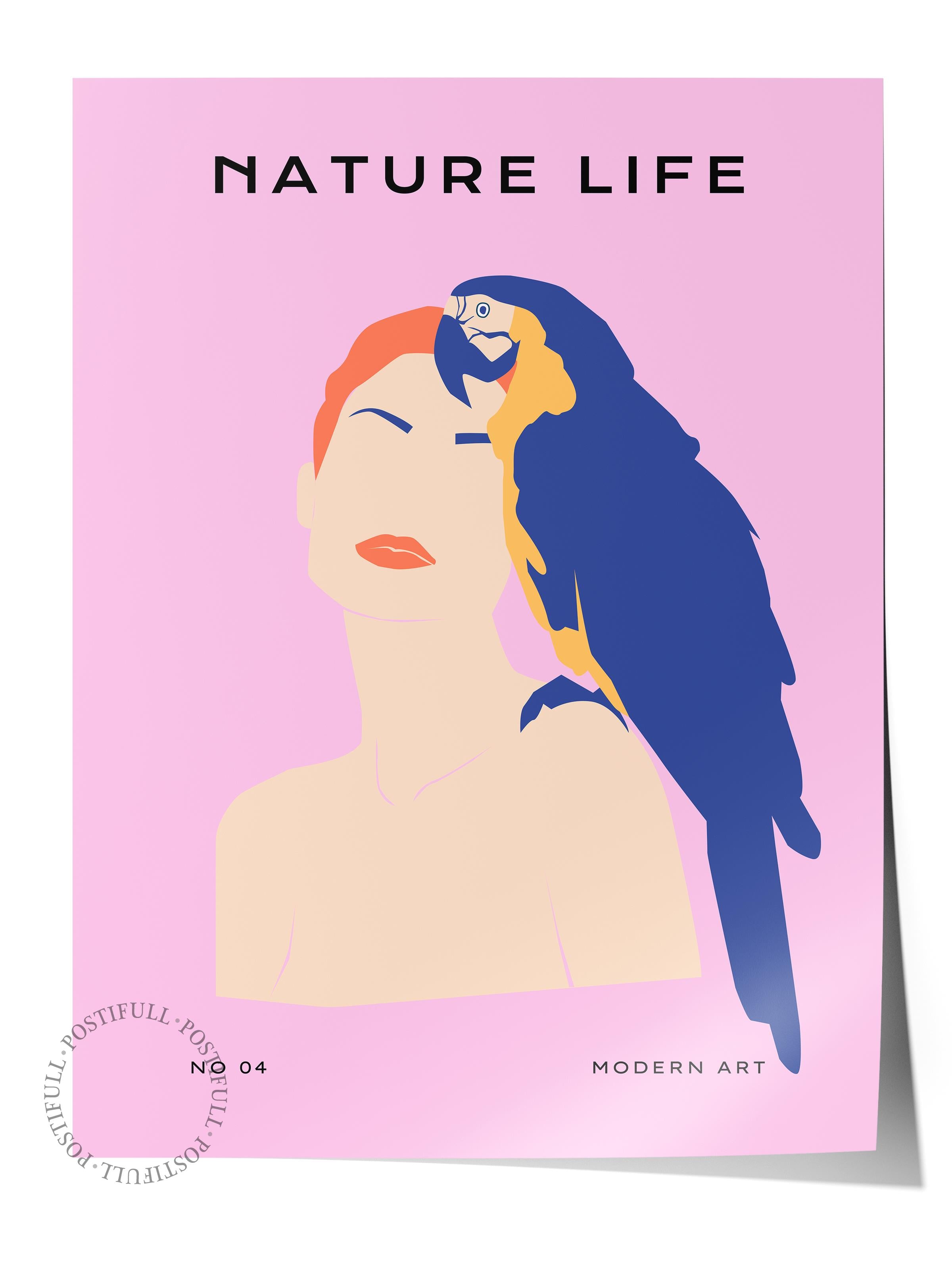 Estetik Duvar Posteri - Estetik Çizim Çerçevesiz Poster - Yatak Odası, Salon, Mutfak Duvar Dekoru