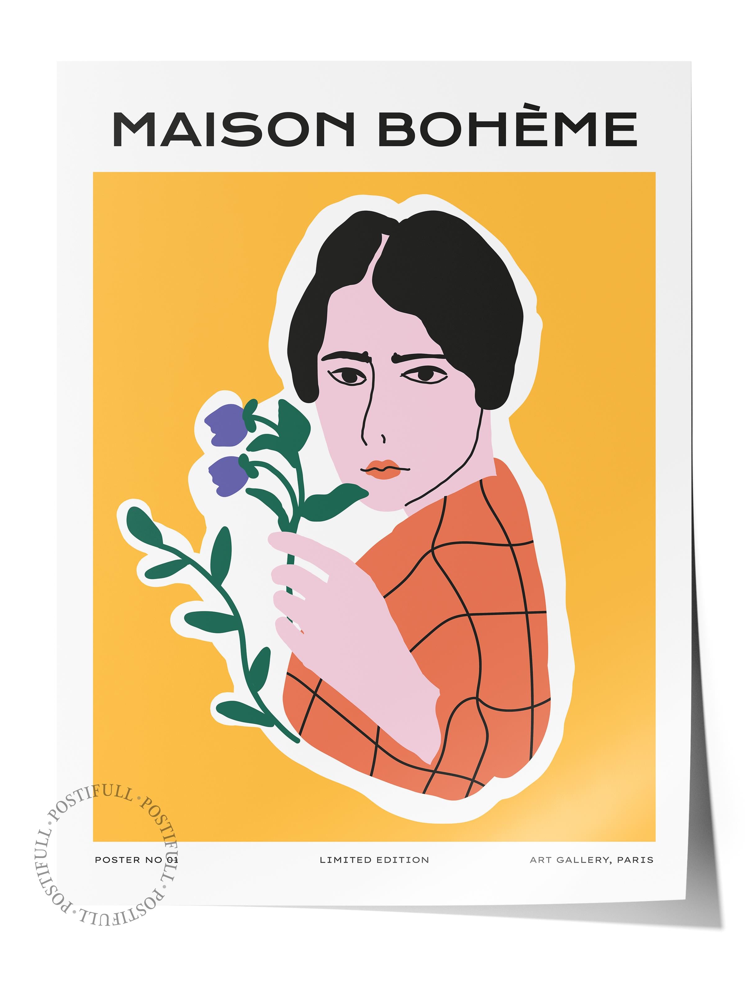 Estetik Duvar Posteri - Estetik Çizim Çerçevesiz Poster - Yatak Odası, Salon, Mutfak Duvar Dekoru