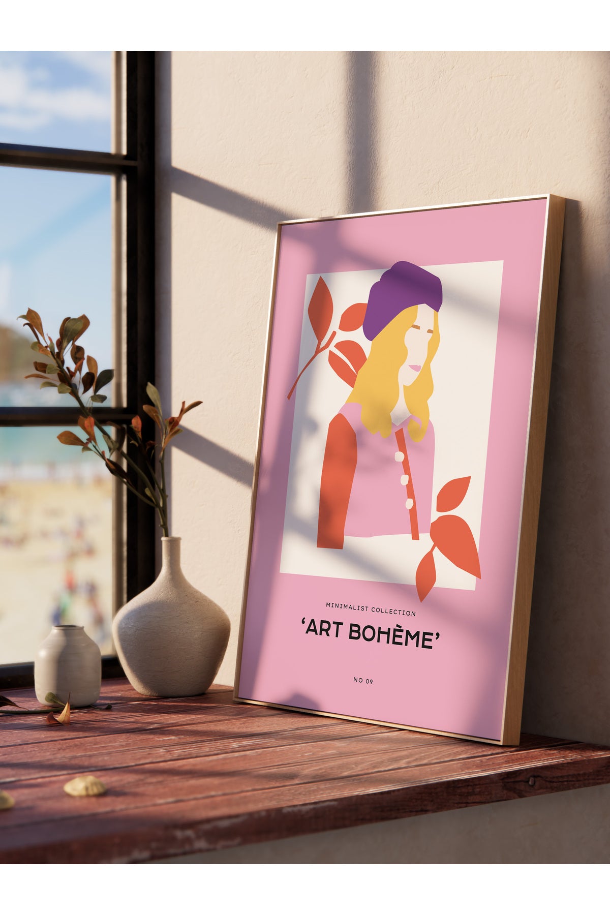 Estetik Duvar Posteri - Renkli Bohem Çerçevesiz Poster - Oturma Odası, Salon, Mutfak Duvar Dekoru