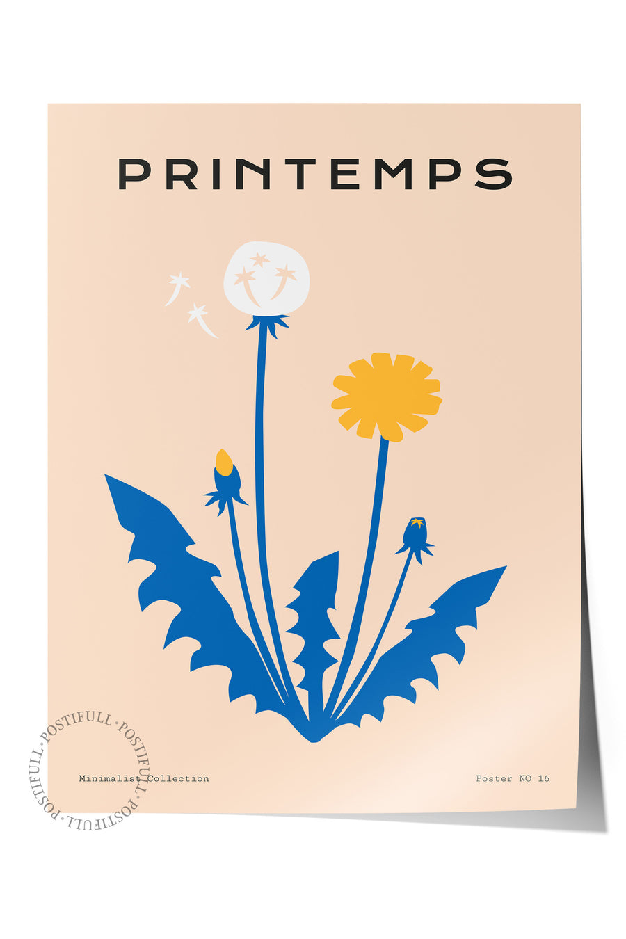 Farklı Tonlarda PRINTEMPS Renkli Bohem Çerçevesiz Poster