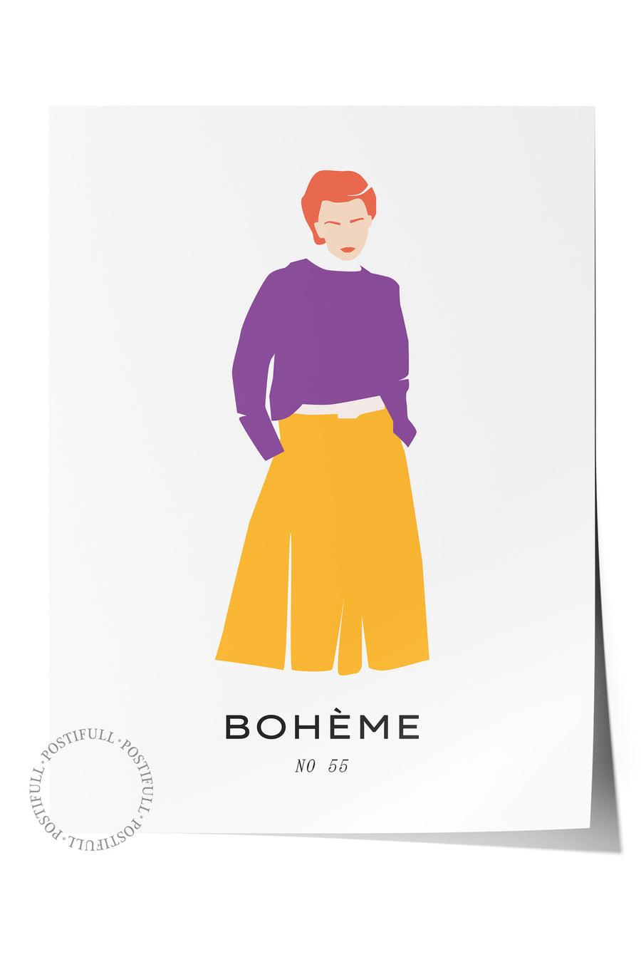 BOHÈME NO 55 Renkli Bohem Çerçevesiz Poster