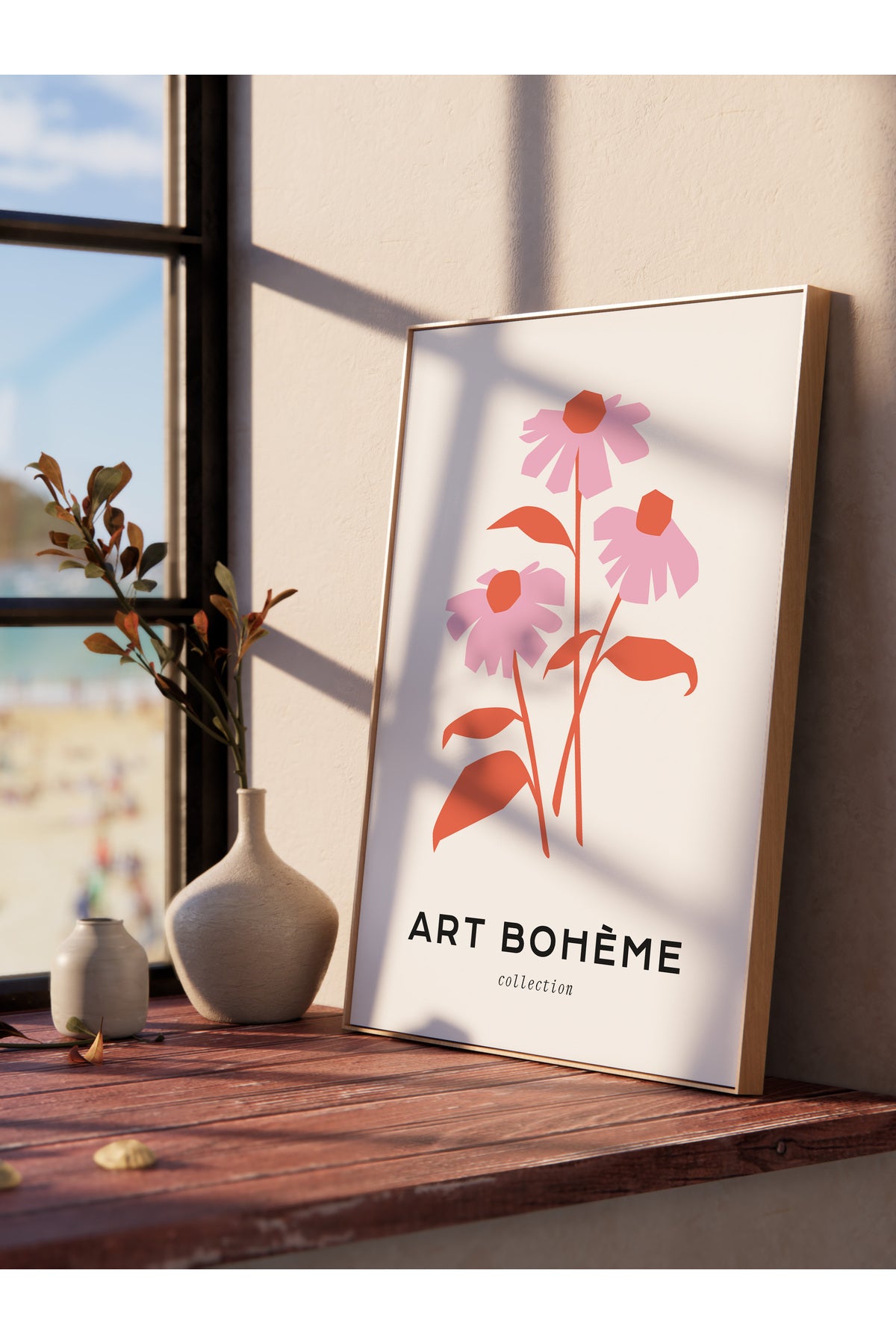 Estetik Duvar Posteri - Renkli Bohem Çerçevesiz Poster - Oturma Odası, Salon, Mutfak Duvar Dekoru