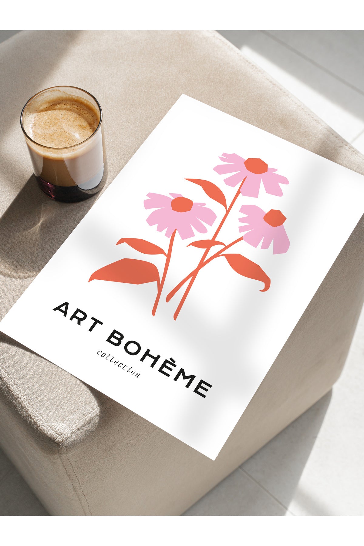 Estetik Duvar Posteri - Renkli Bohem Çerçevesiz Poster - Oturma Odası, Salon, Mutfak Duvar Dekoru