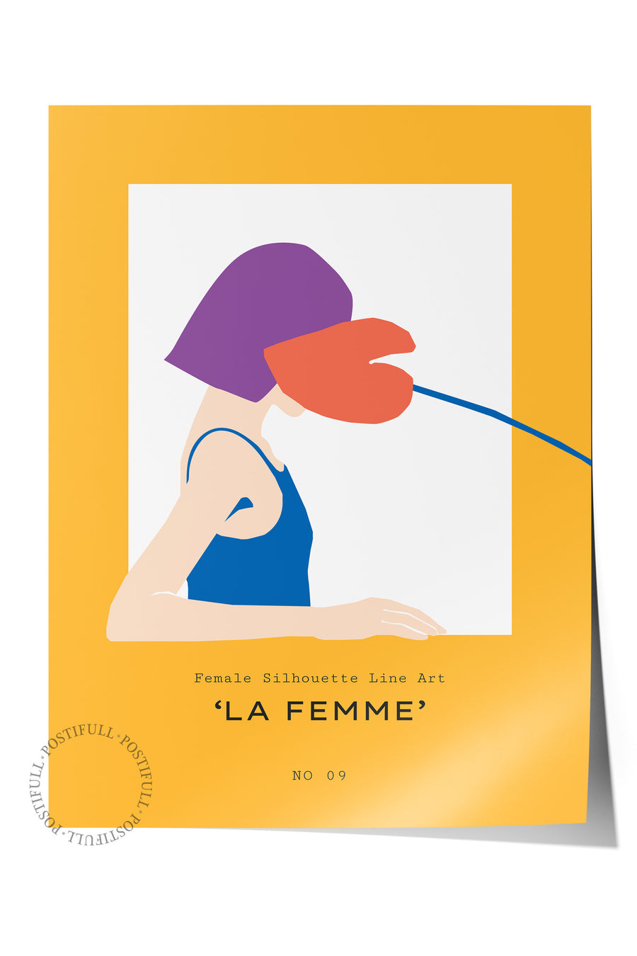 Farklı Tonlarda La Femme Renkli Bohem Çerçevesiz Poster