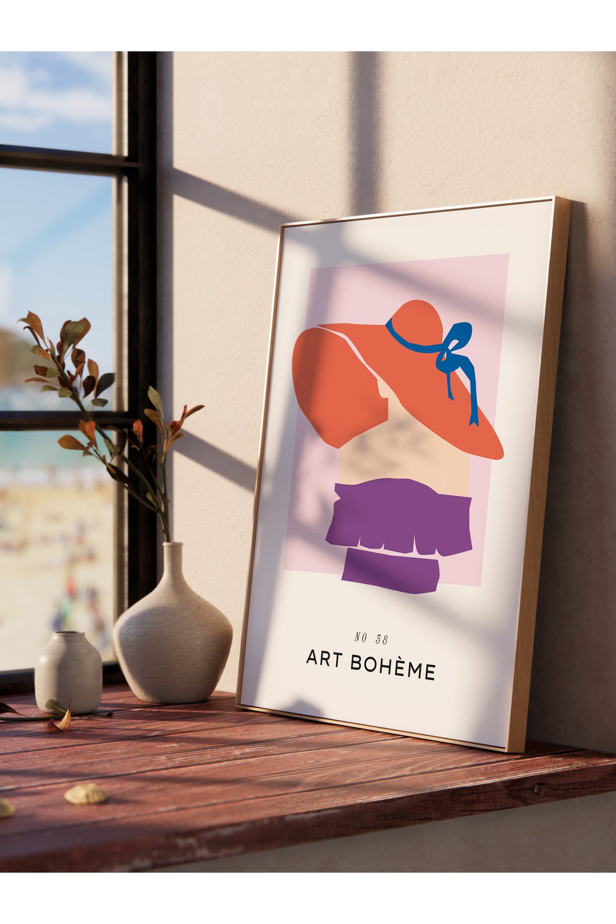 Estetik Duvar Posteri - Renkli Bohem Çerçevesiz Poster - Oturma Odası, Salon, Mutfak Duvar Dekoru