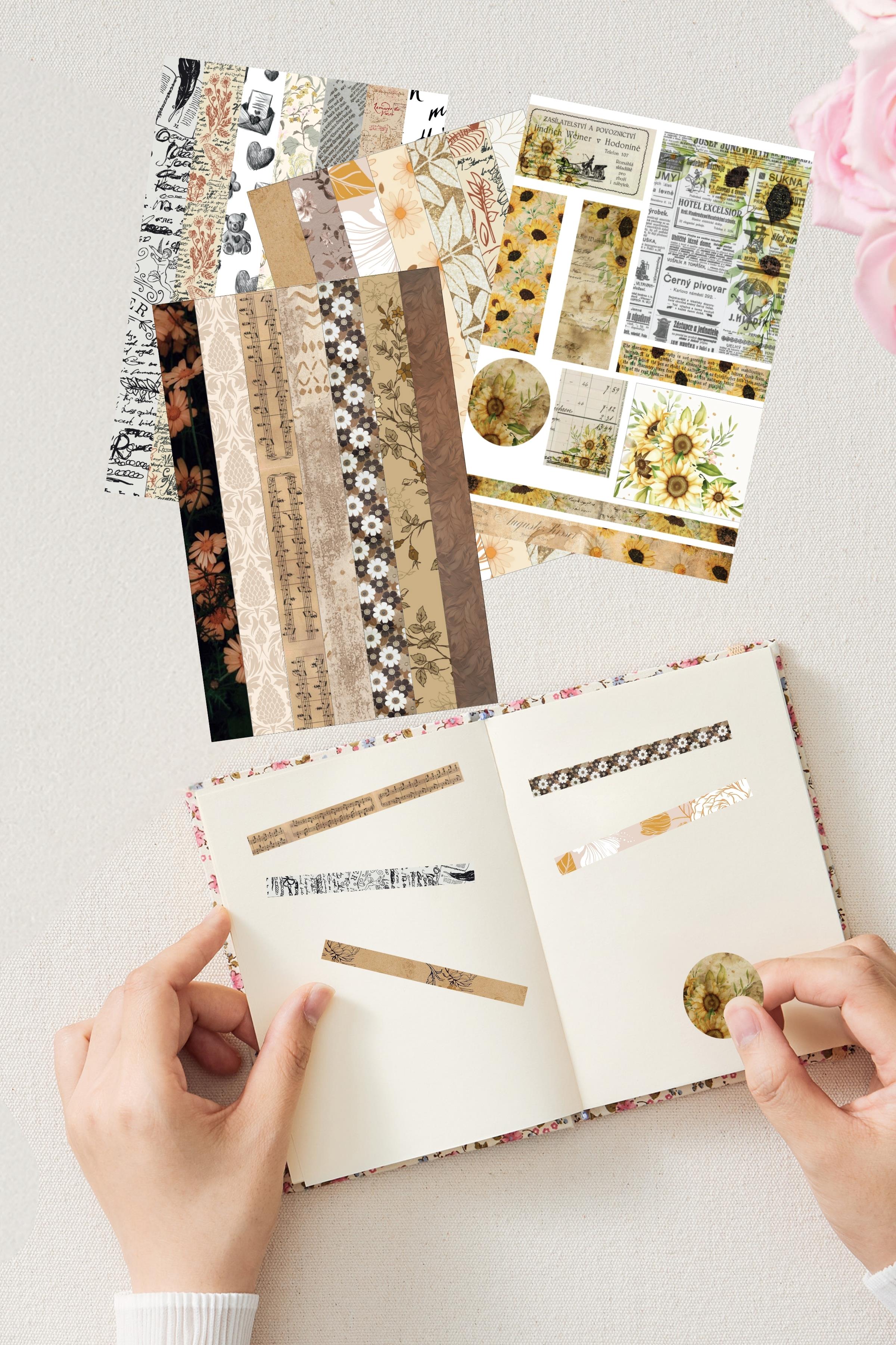 Etiket Seti, 30 Adet Büyük Boy Vintage Etiket, Sticker Book, Sticker Defteri, Bullet Journal, Günlük