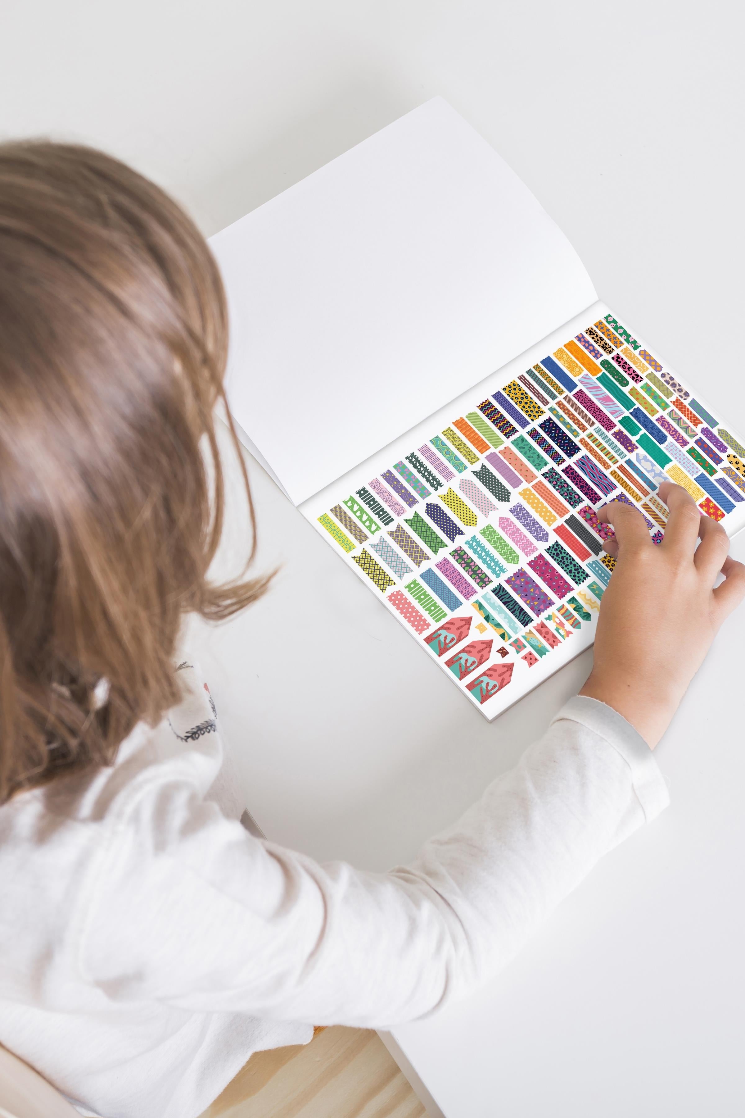 Etiket Seti, 550+ Adet Pastel ve Vintage Sticker Seti, Bant Tema, Sticker Book, Bullet Journal