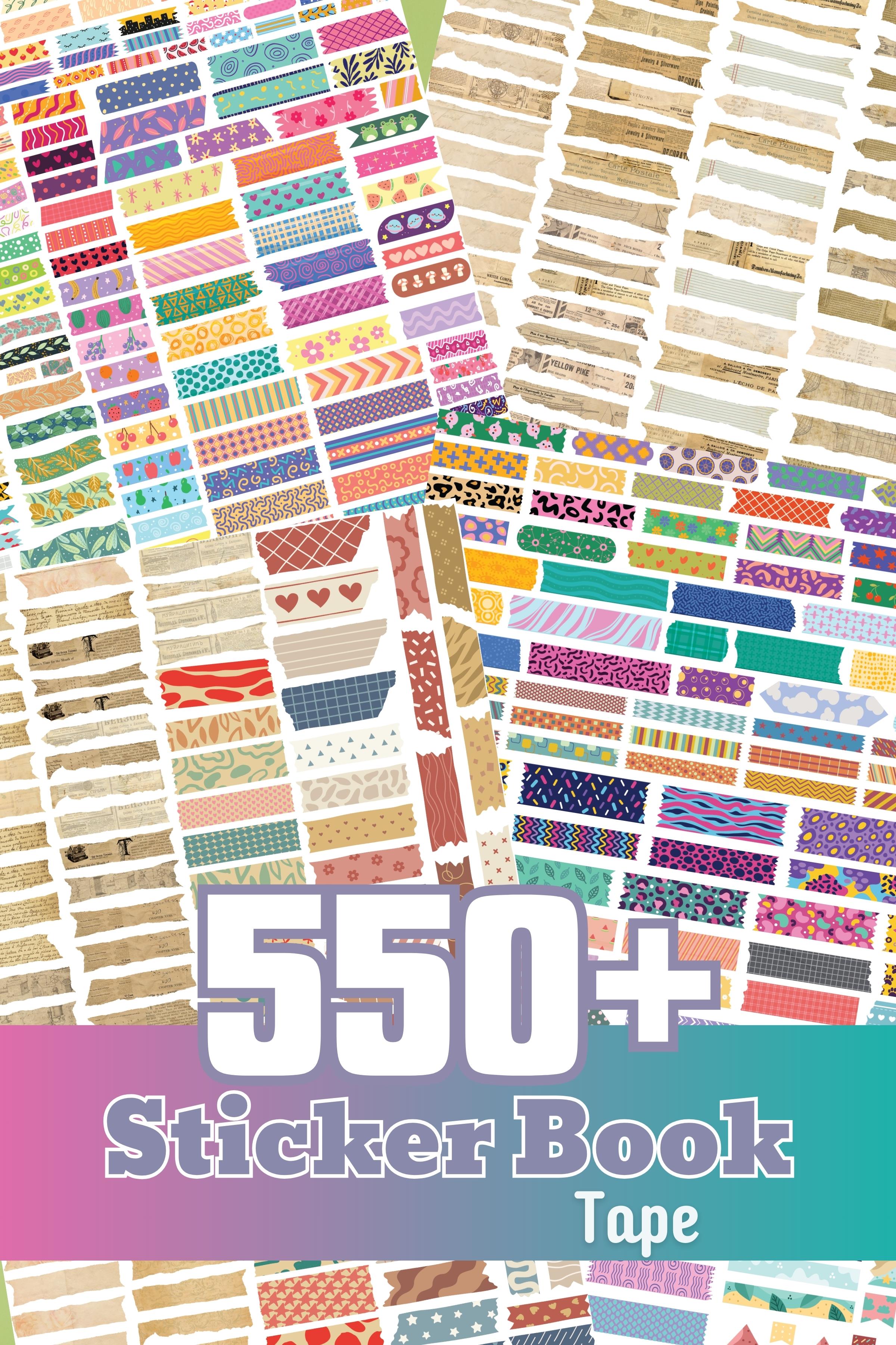 Etiket Seti, 550+ Adet Pastel ve Vintage Sticker Seti, Bant Tema, Sticker Book, Bullet Journal