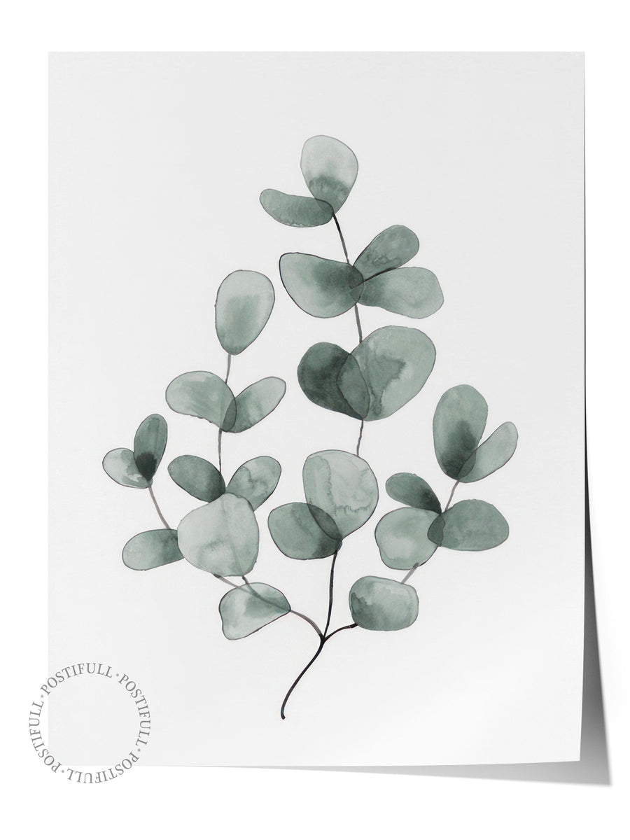Eucalyptus No1 Poster, Çerçevesiz Duvar Posteri, Dikey Duvar Tablosu Comfort Serisi NO:108454