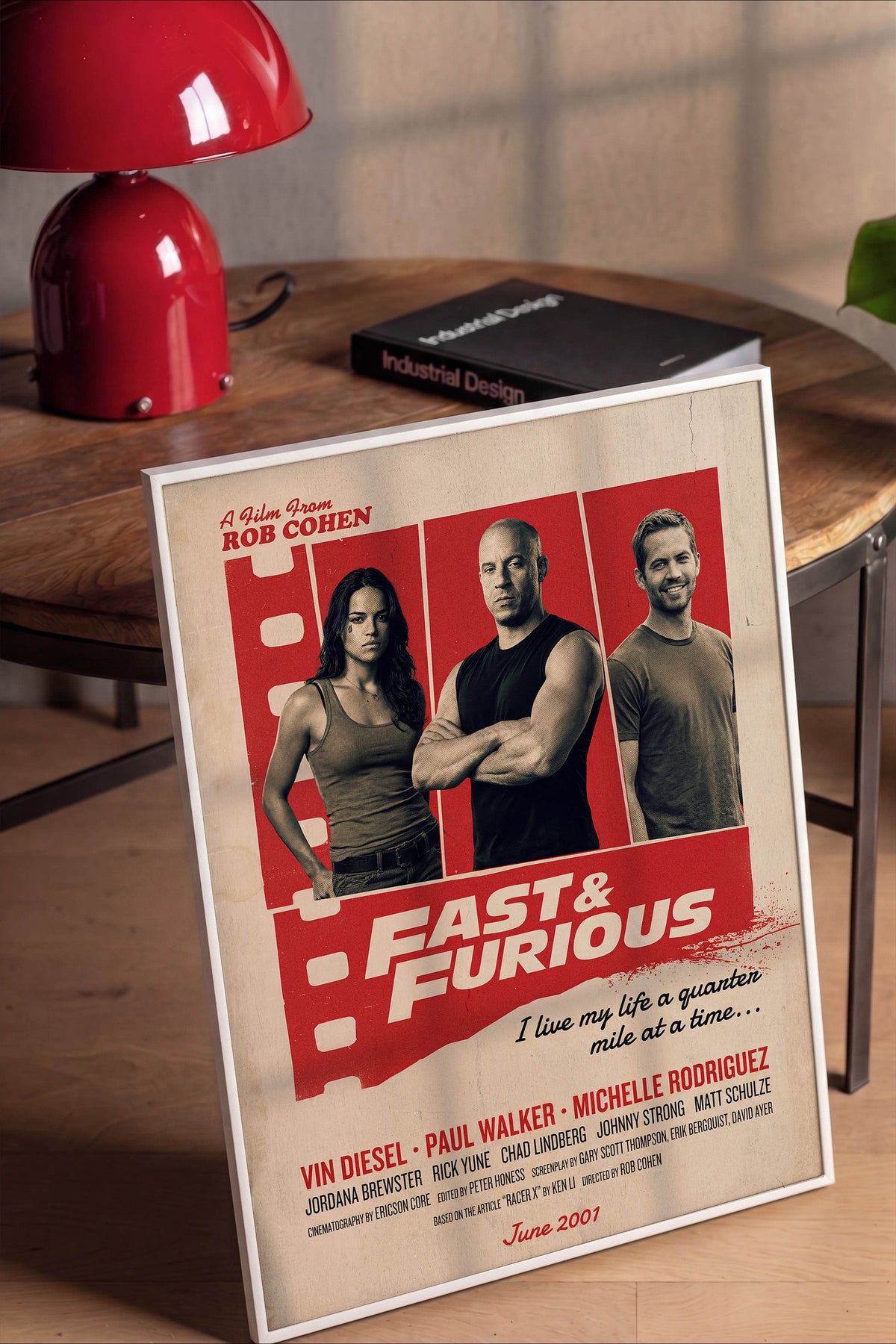 Fast & Furious Beyaz Çerçeveli Poster, Sinema ve Dizi Tablo, Film Dizi Afişleri NO:112910