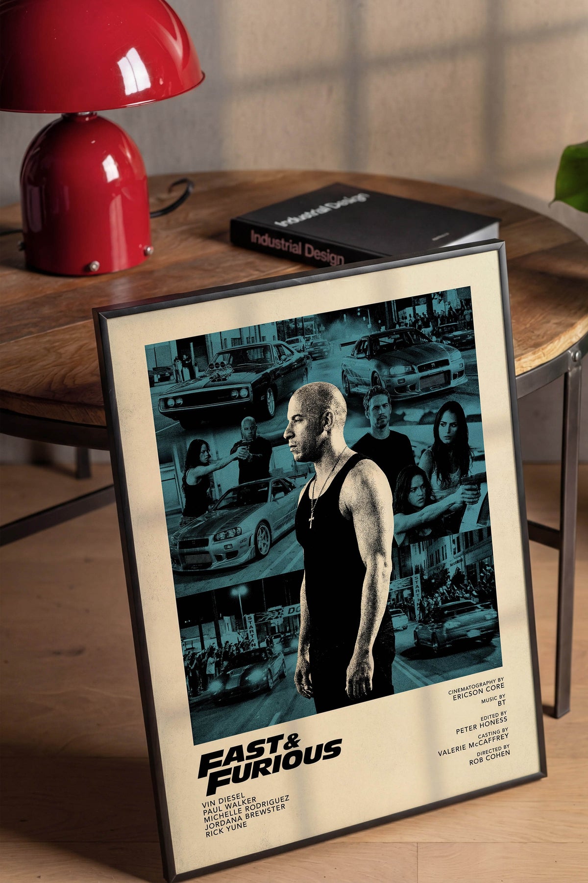 Fast & Furious Siyah Çerçeveli Poster, Sinema ve Dizi Tablo, Film Dizi Afişleri NO:112835