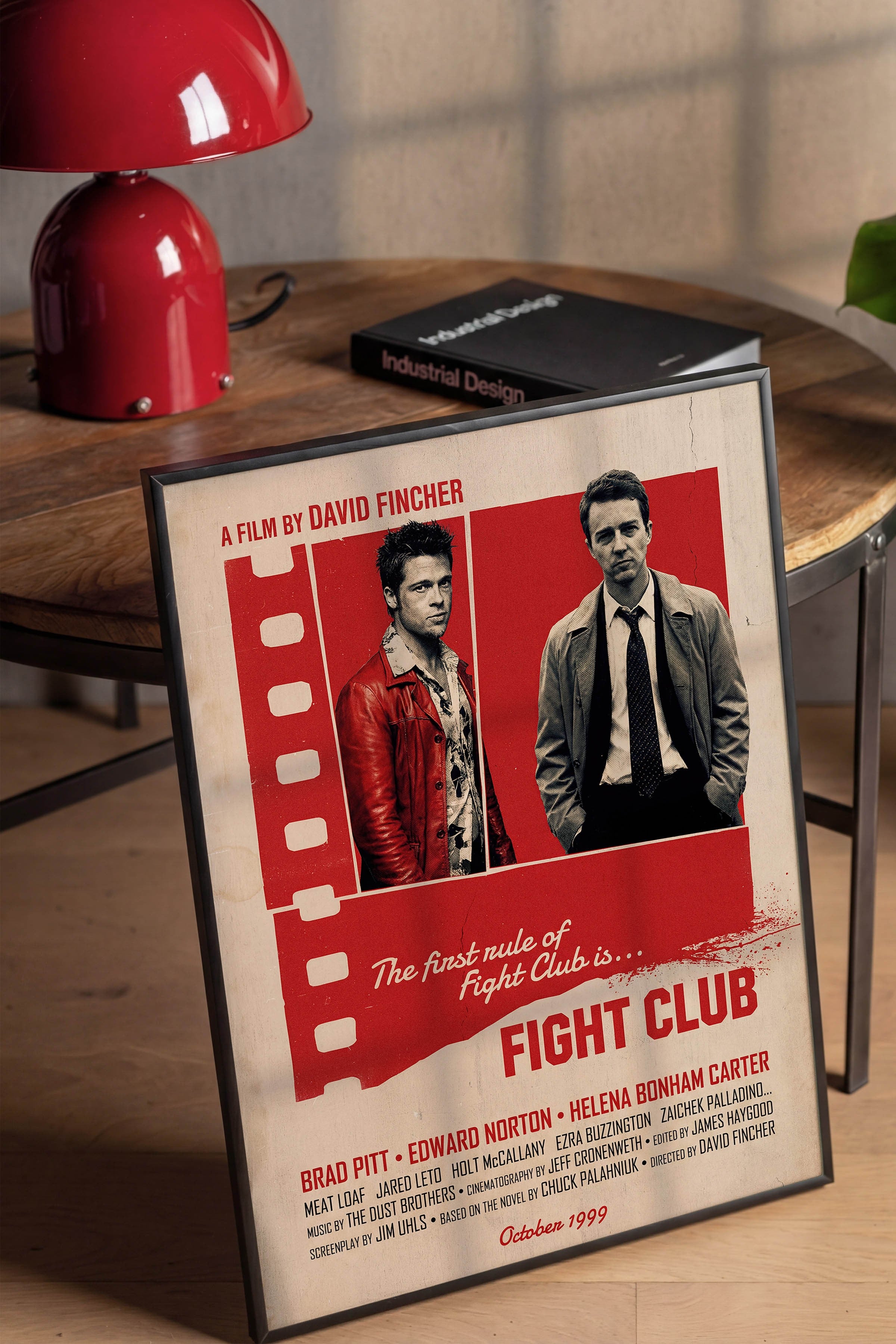 Fight Club Siyah Çerçeveli Poster, Sinema ve Dizi Tablo, Film Dizi Afişleri NO:112900