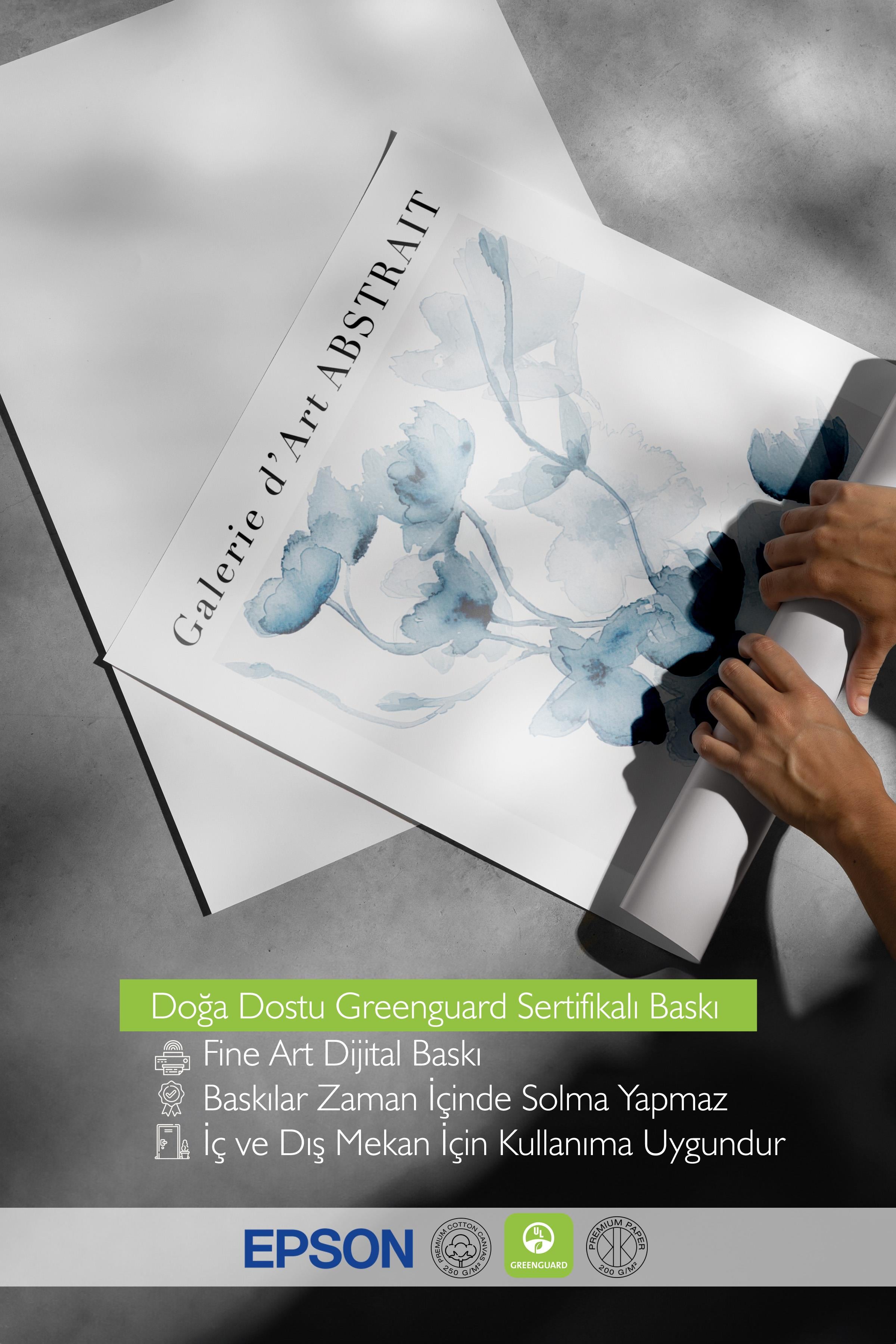 Fleurs Bleues No1 Poster, Çerçevesiz Duvar Posteri, Dikey Duvar Tablosu Comfort Serisi NO:108540