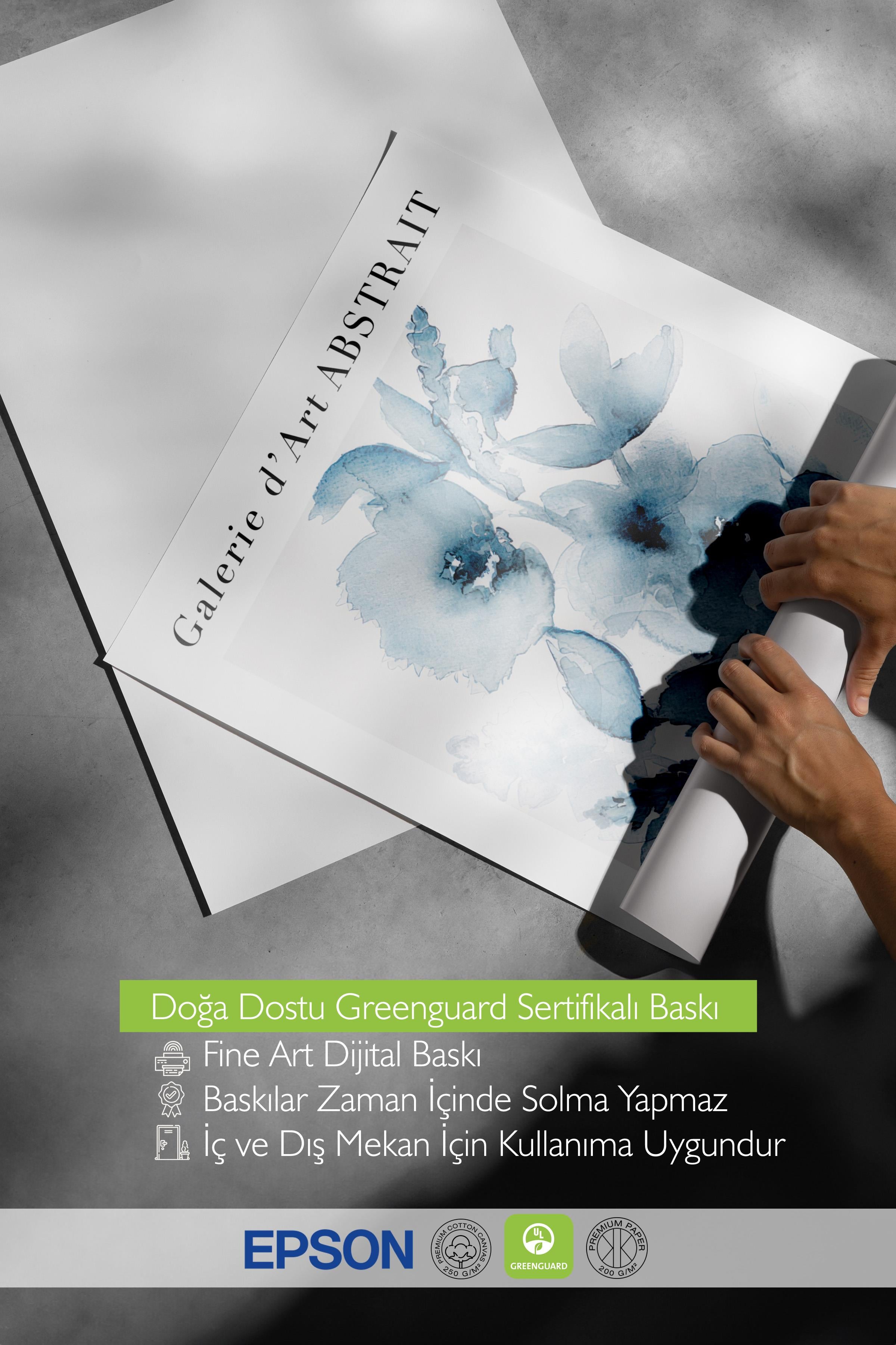 Fleurs Bleues No2 Poster, Çerçevesiz Duvar Posteri, Dikey Duvar Tablosu Comfort Serisi NO:108541