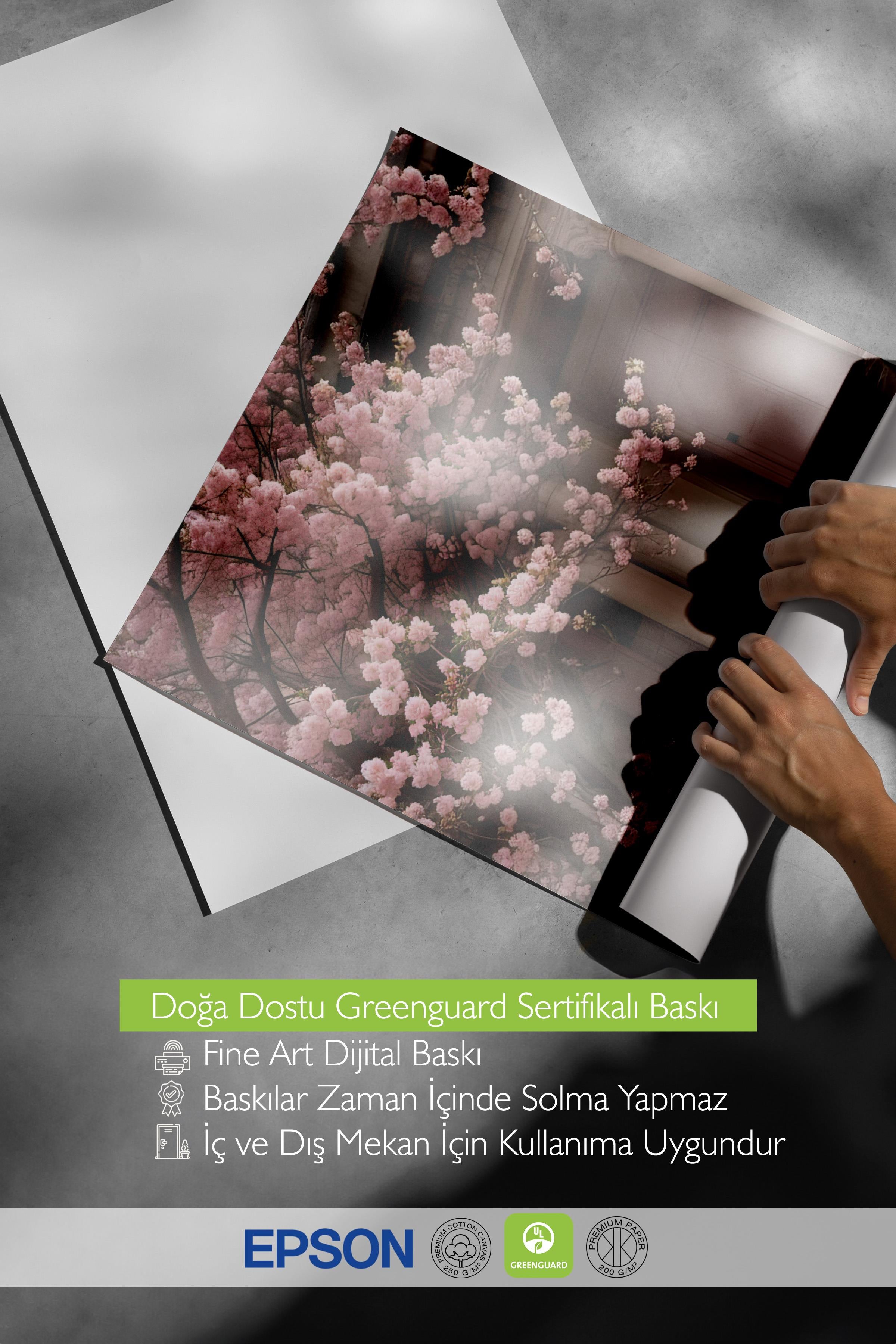 Flower Staircase Poster, Çerçevesiz Duvar Posteri, Dikey Duvar Tablosu Comfort Serisi NO:108368