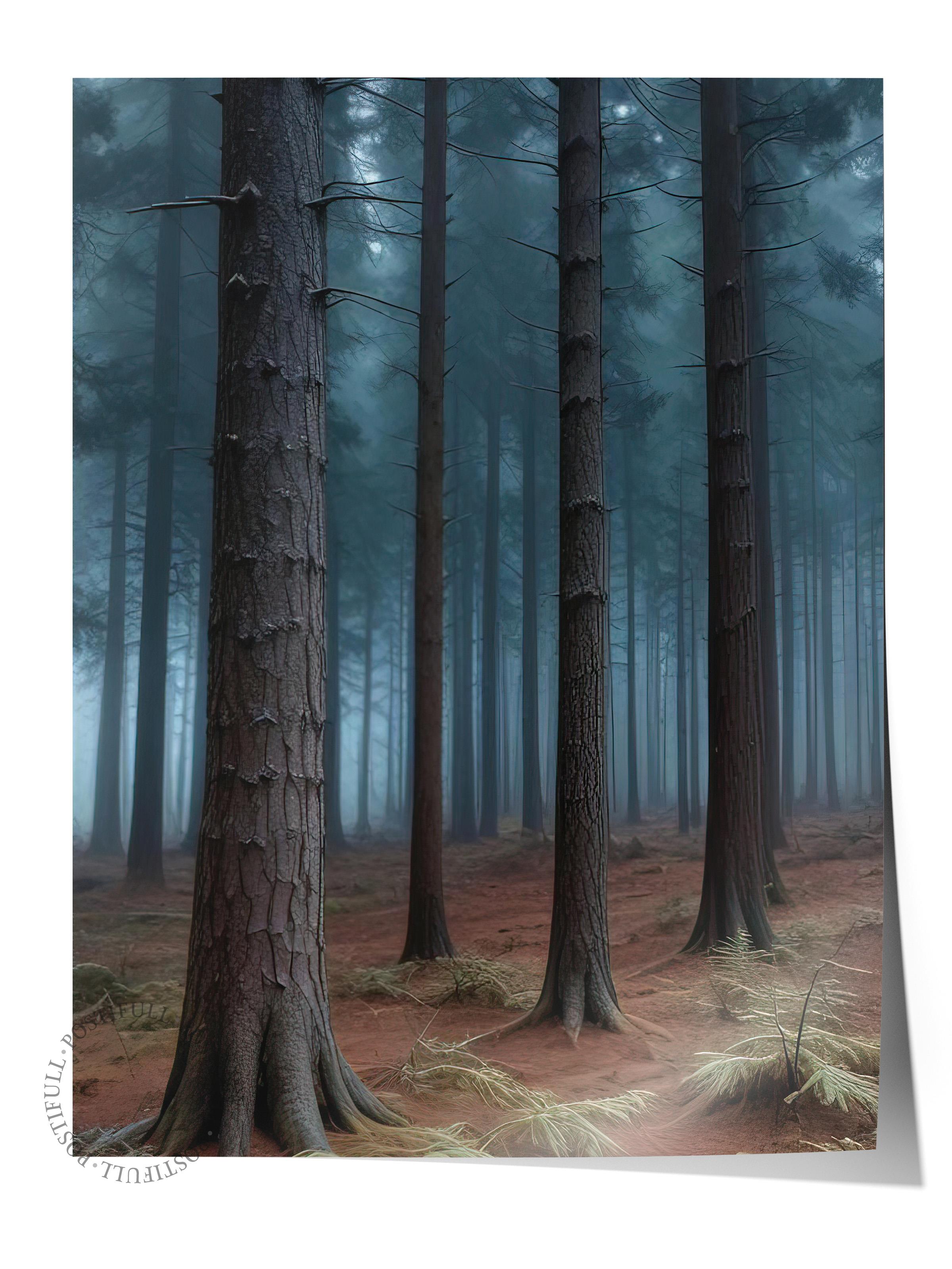 Forbidden Forest Poster, Çerçevesiz Duvar Posteri, Dikey Duvar Tablosu Comfort Serisi NO:108290