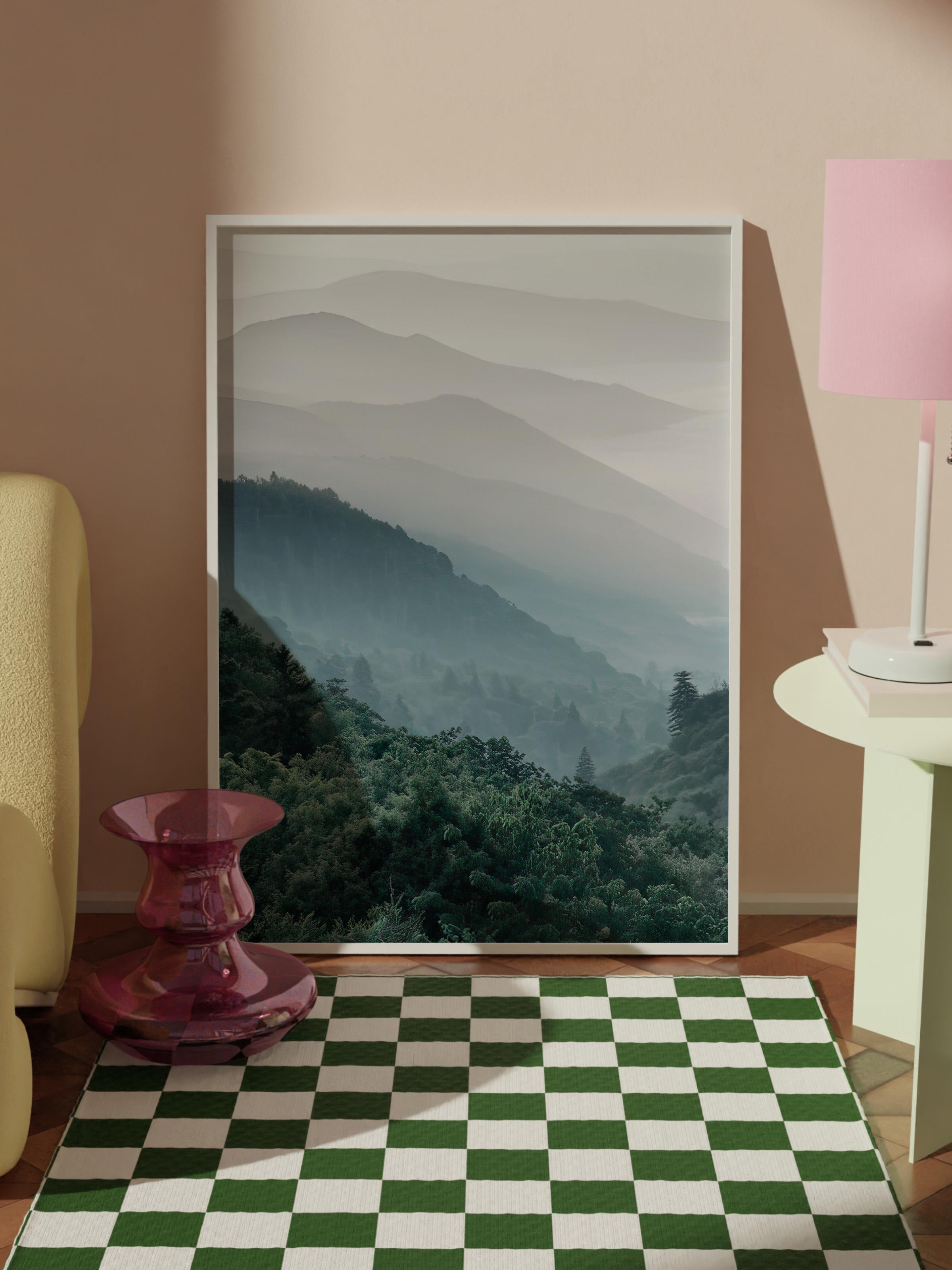 Forest hills Çerçeveli Tablo, Beyaz Çerçeve ve Poster, Dikey Duvar Tablosu Comfort Serisi NO:108364
