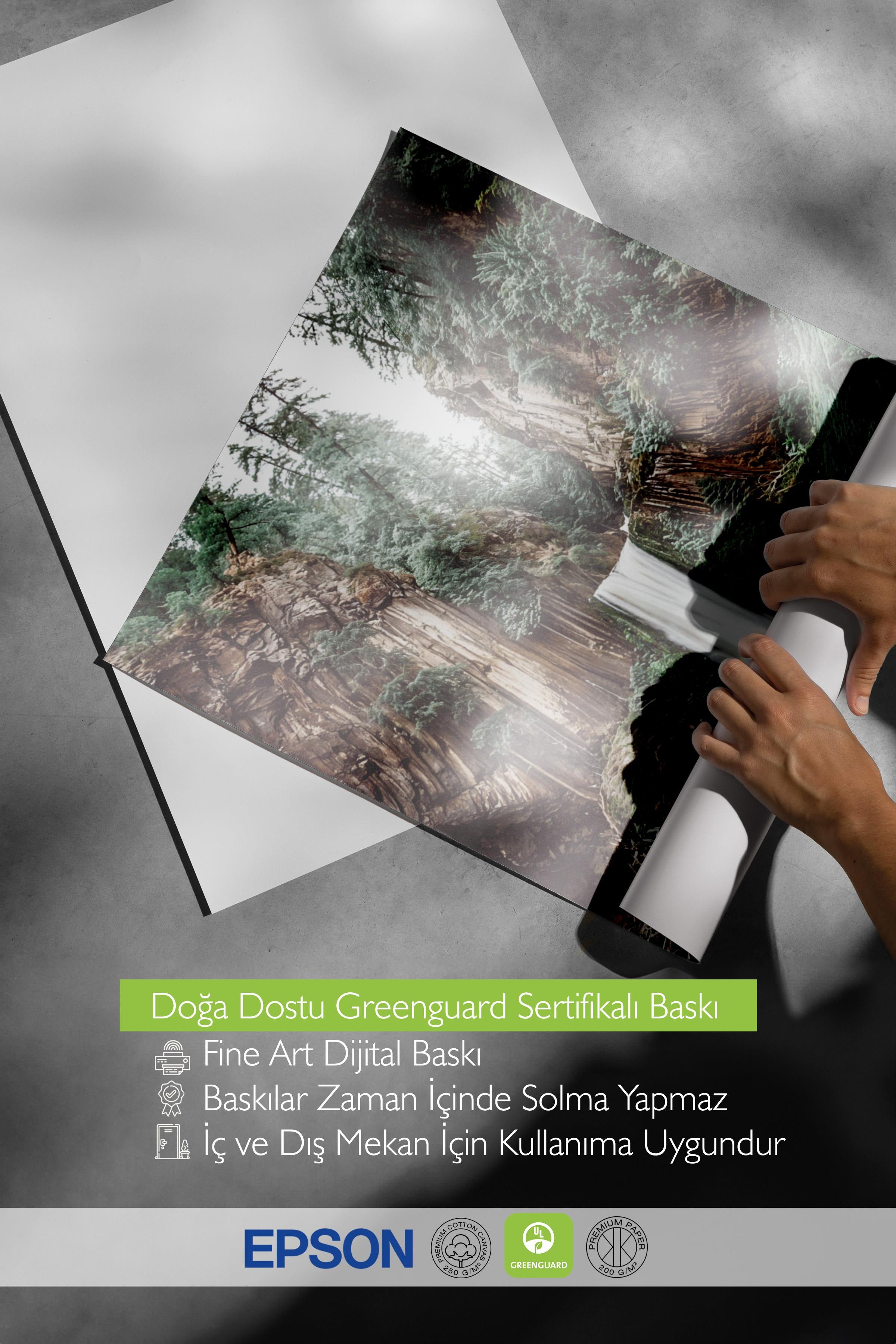 Forest Waterfall Poster, Çerçevesiz Duvar Posteri, Dikey Duvar Tablosu Comfort Serisi NO:108406