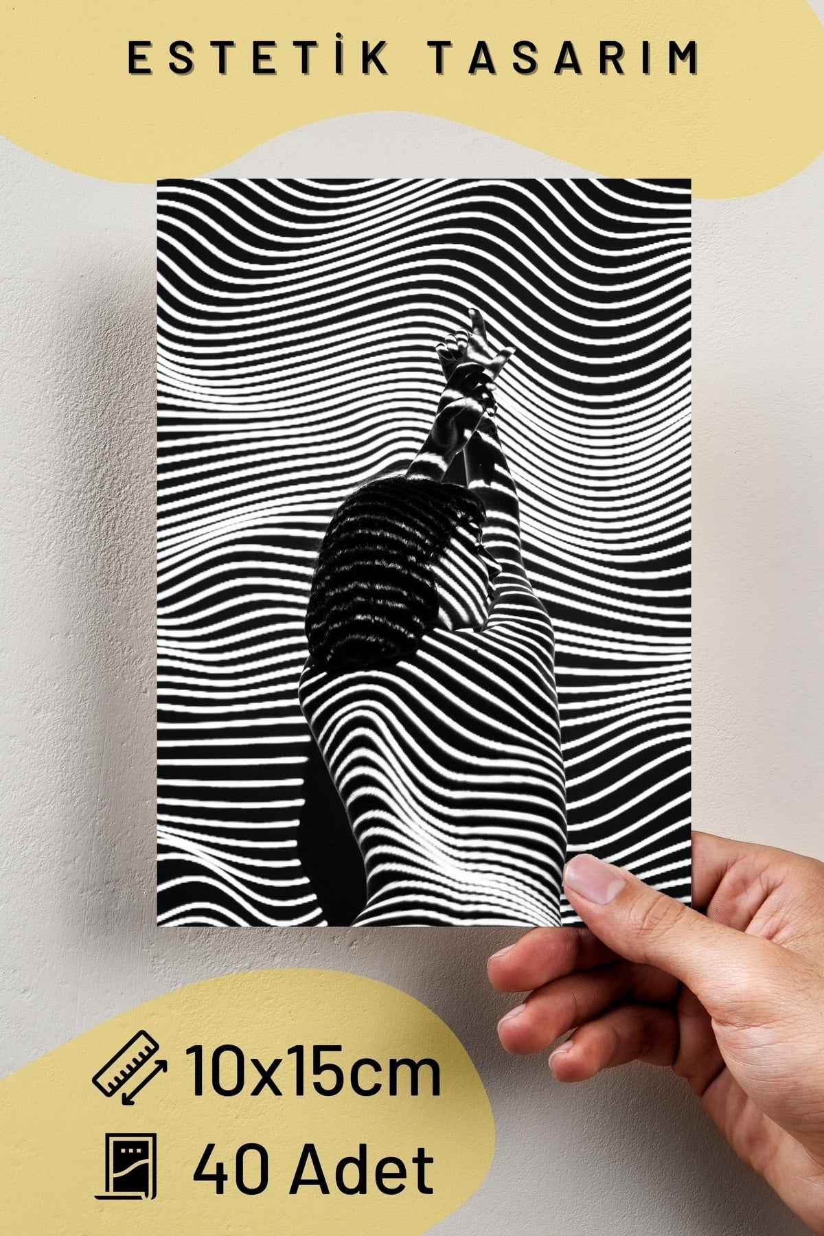 Fotoğraf Sanatı Kolaj Poster Seti - Kolaj Seti - Stiker Bant Hediyeli - 40 Adet 10*15cm - Kutulu Set