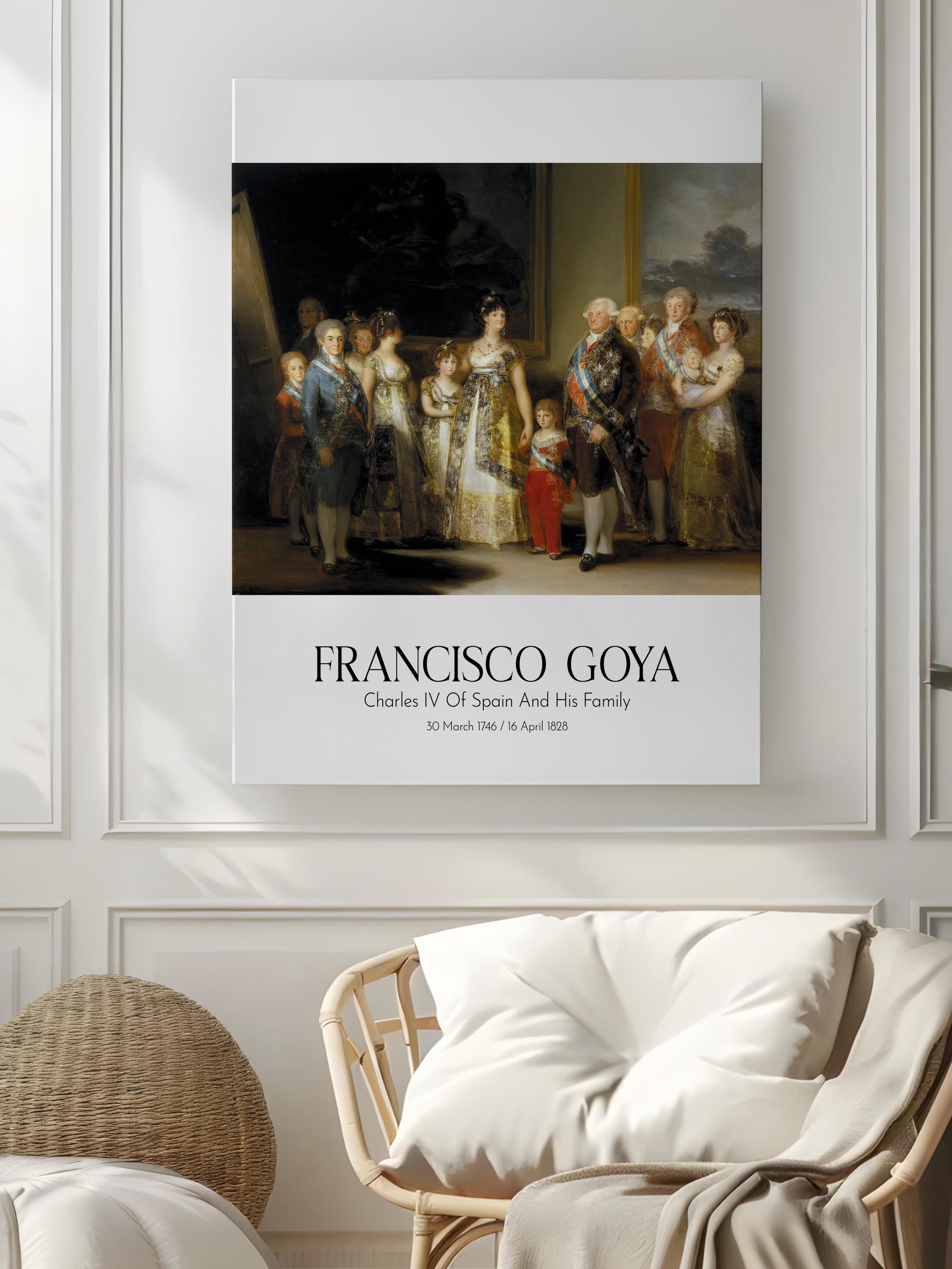 Francisco Goya - Charles Iv Of Spain And His Family, Kanvas Tablo, Sanat Serisi NO:111844