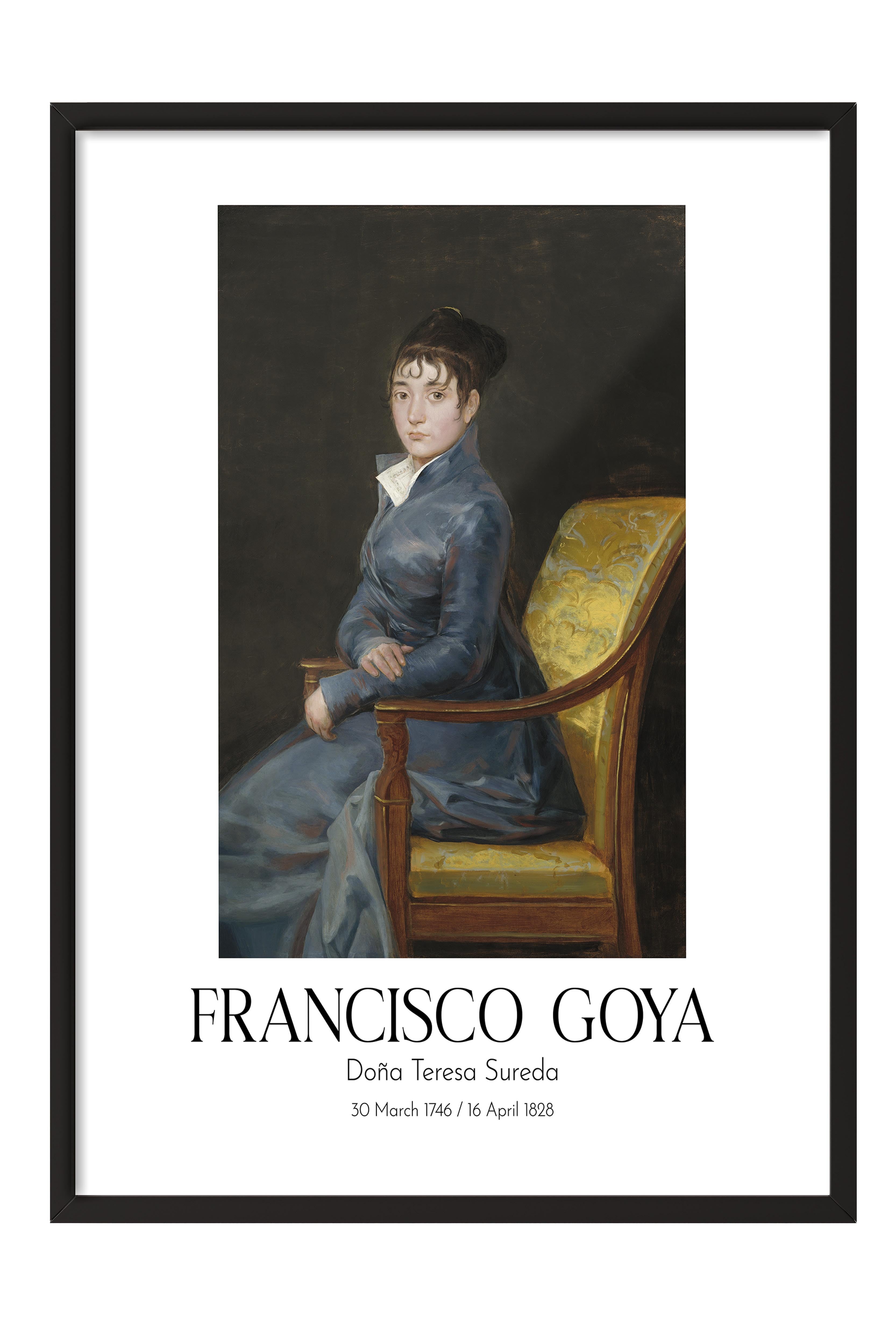 Francisco Goya - Doña Teresa Sureda, Siyah Çerçeveli Tablo, Sanat Serisi NO:111847