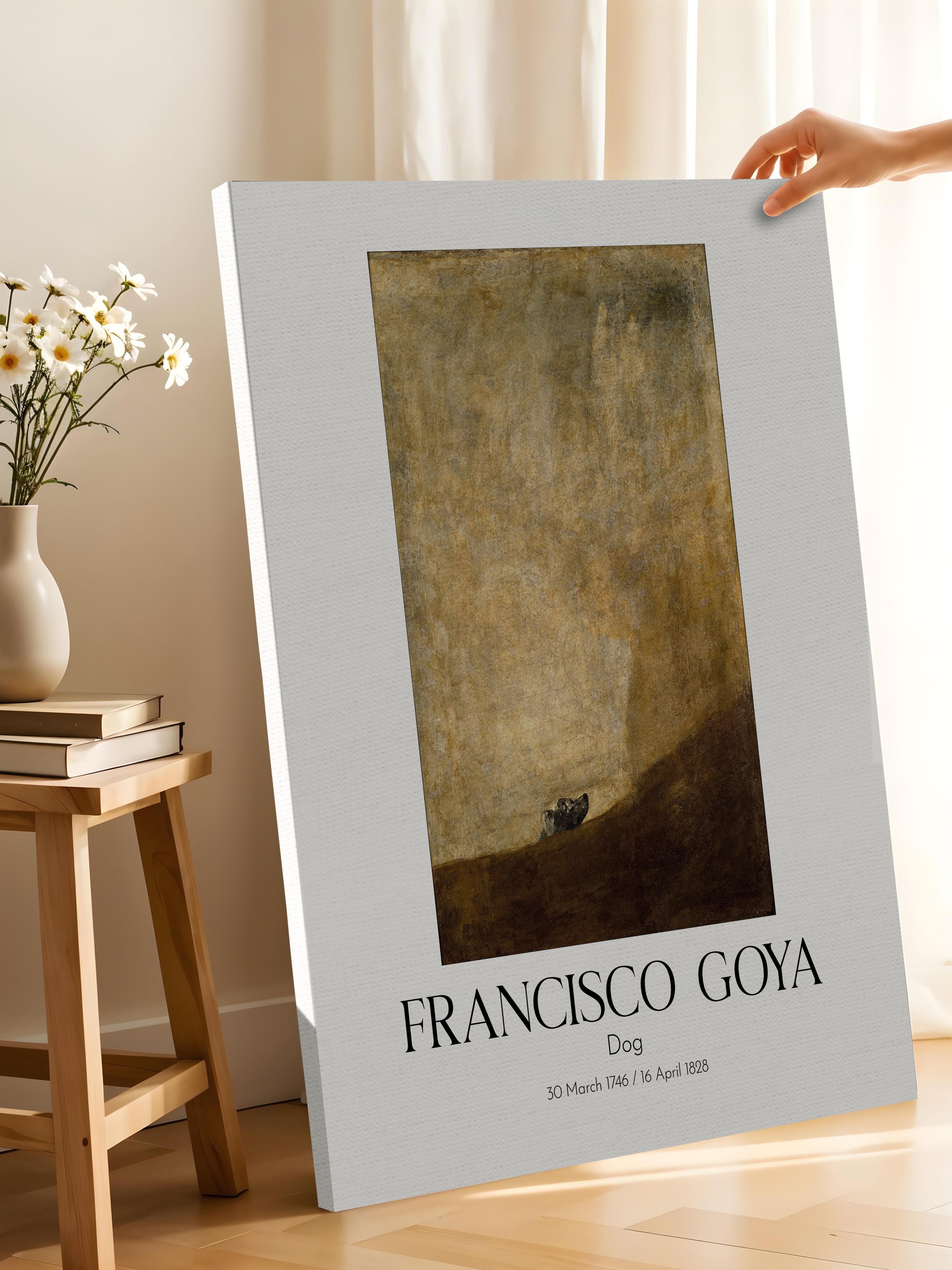 Francisco Goya - Dog, Kanvas Tablo, Sanat Serisi NO:111846