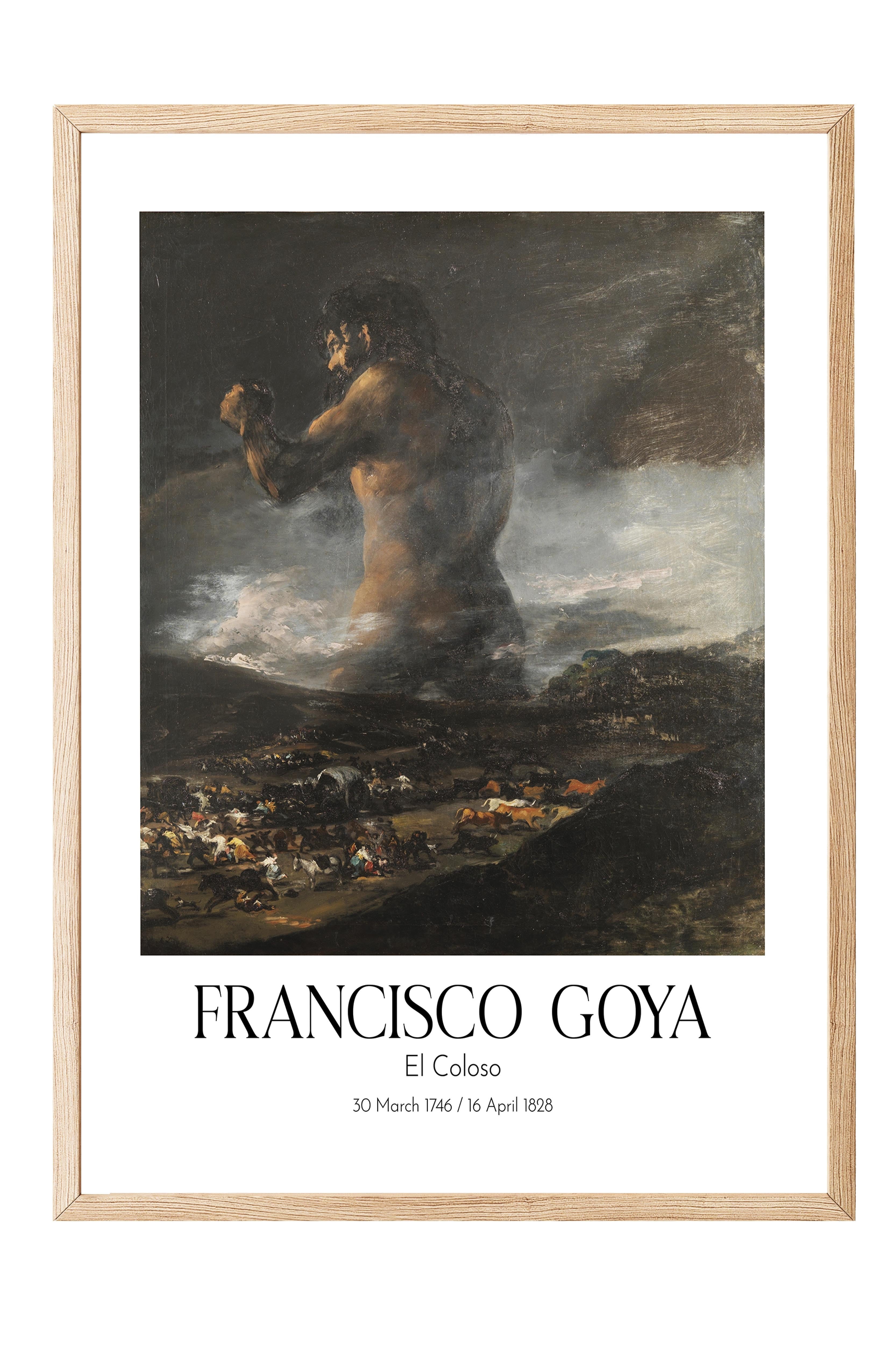 Francisco Goya - El Coloso, Ahşap Çerçeveli Tablo, Sanat Serisi NO:111850