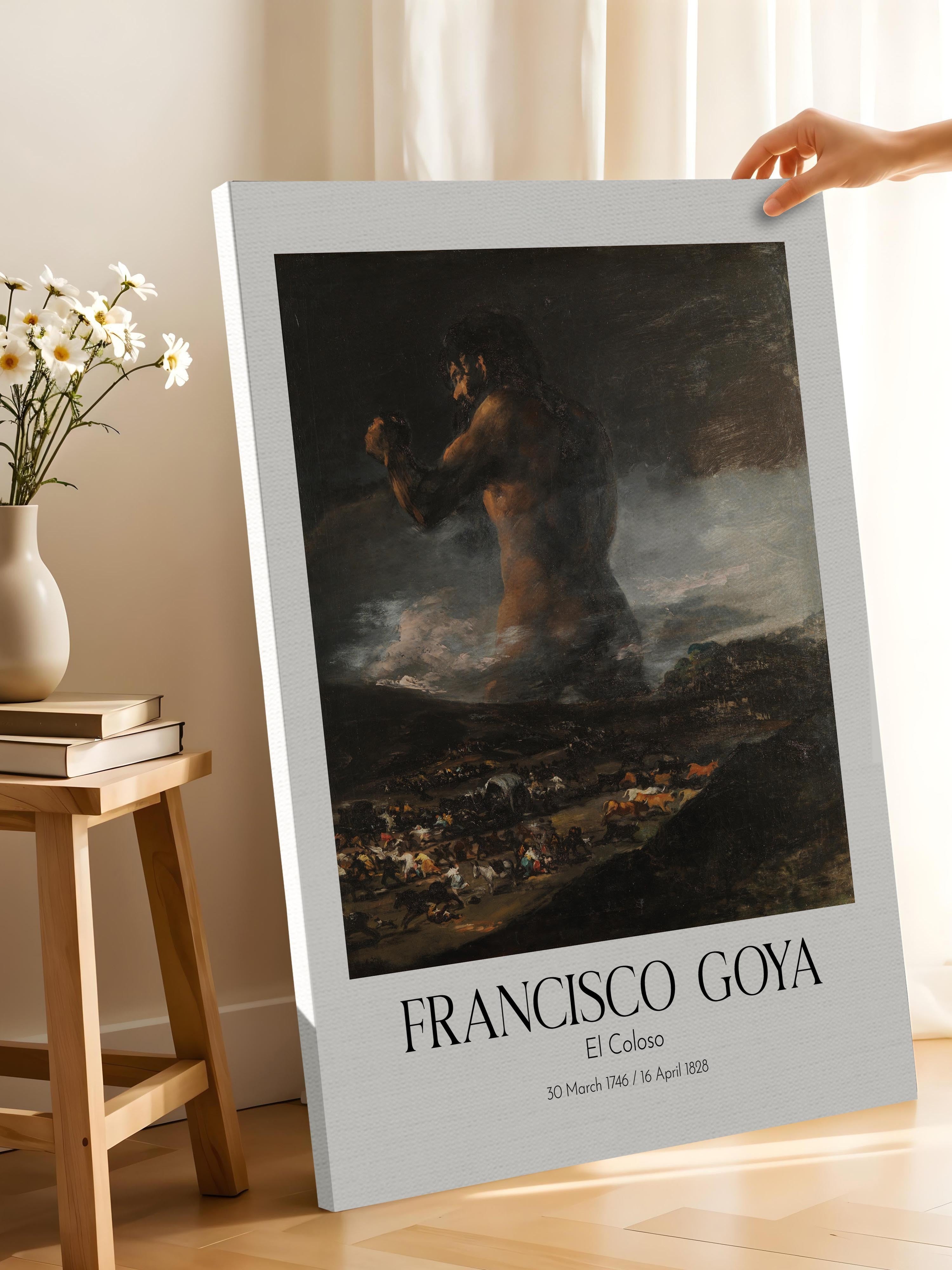 Francisco Goya - El Coloso, Kanvas Tablo, Sanat Serisi NO:111850