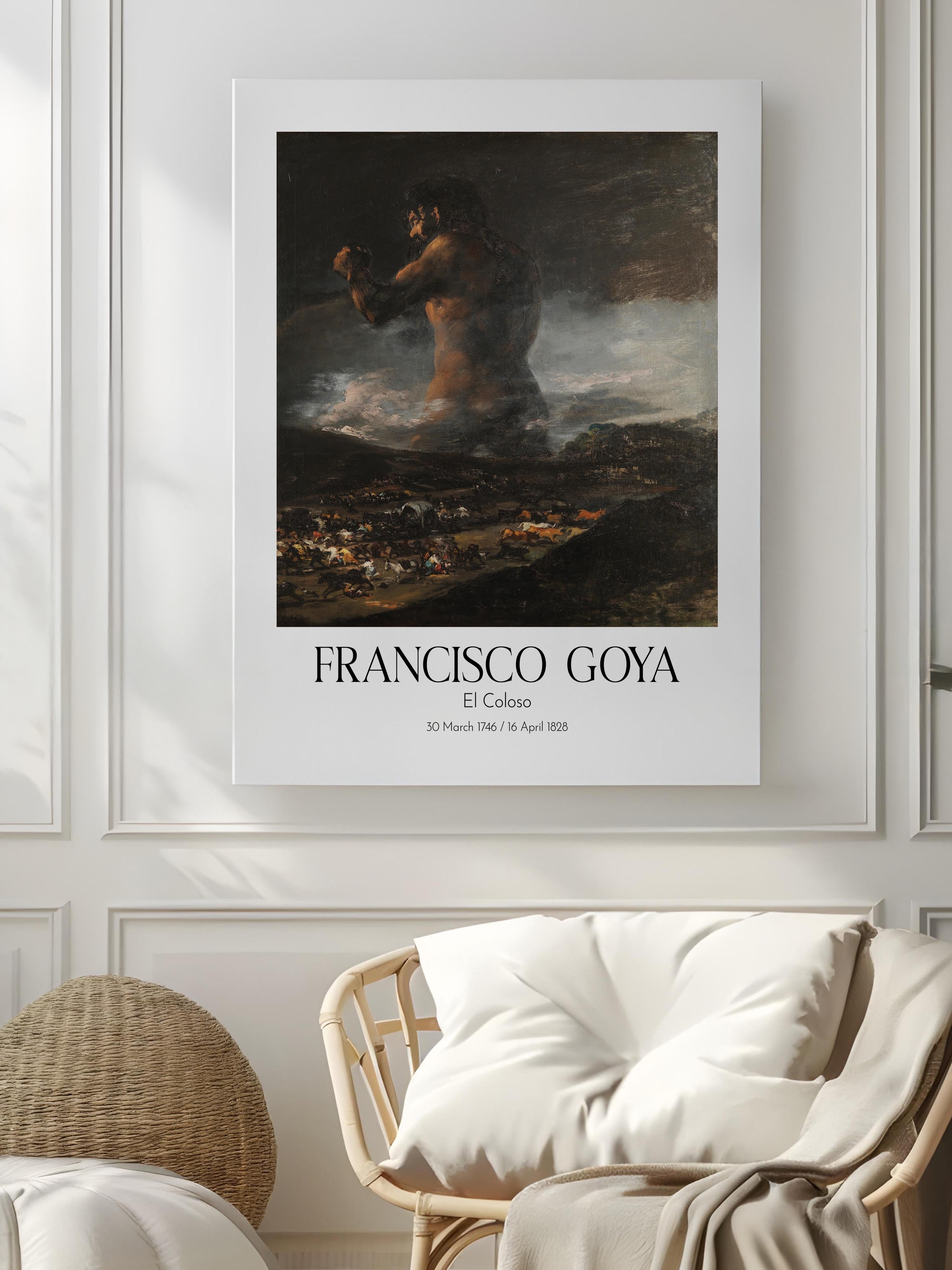 Francisco Goya - El Coloso, Kanvas Tablo, Sanat Serisi NO:111850