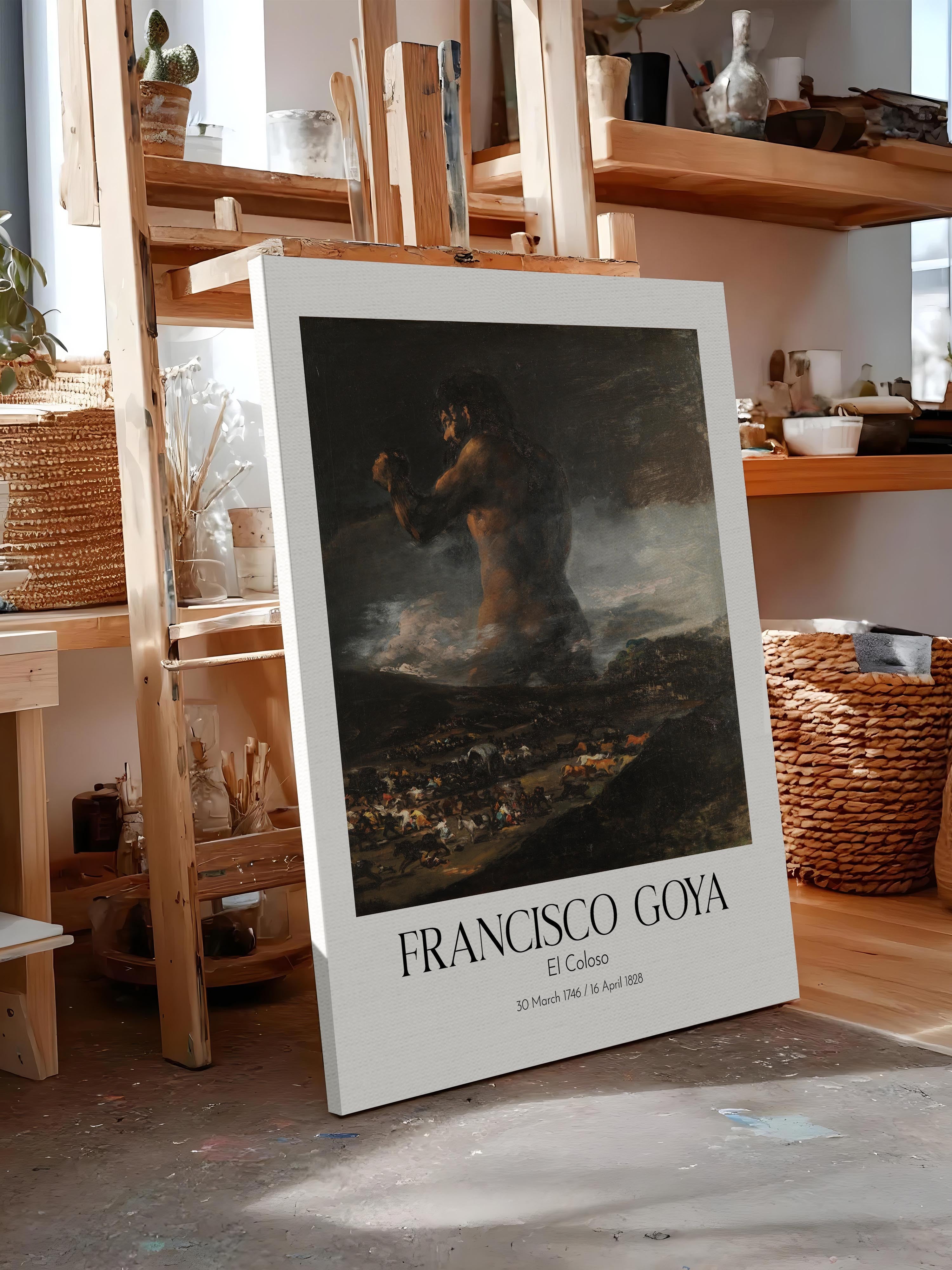 Francisco Goya - El Coloso, Kanvas Tablo, Sanat Serisi NO:111850