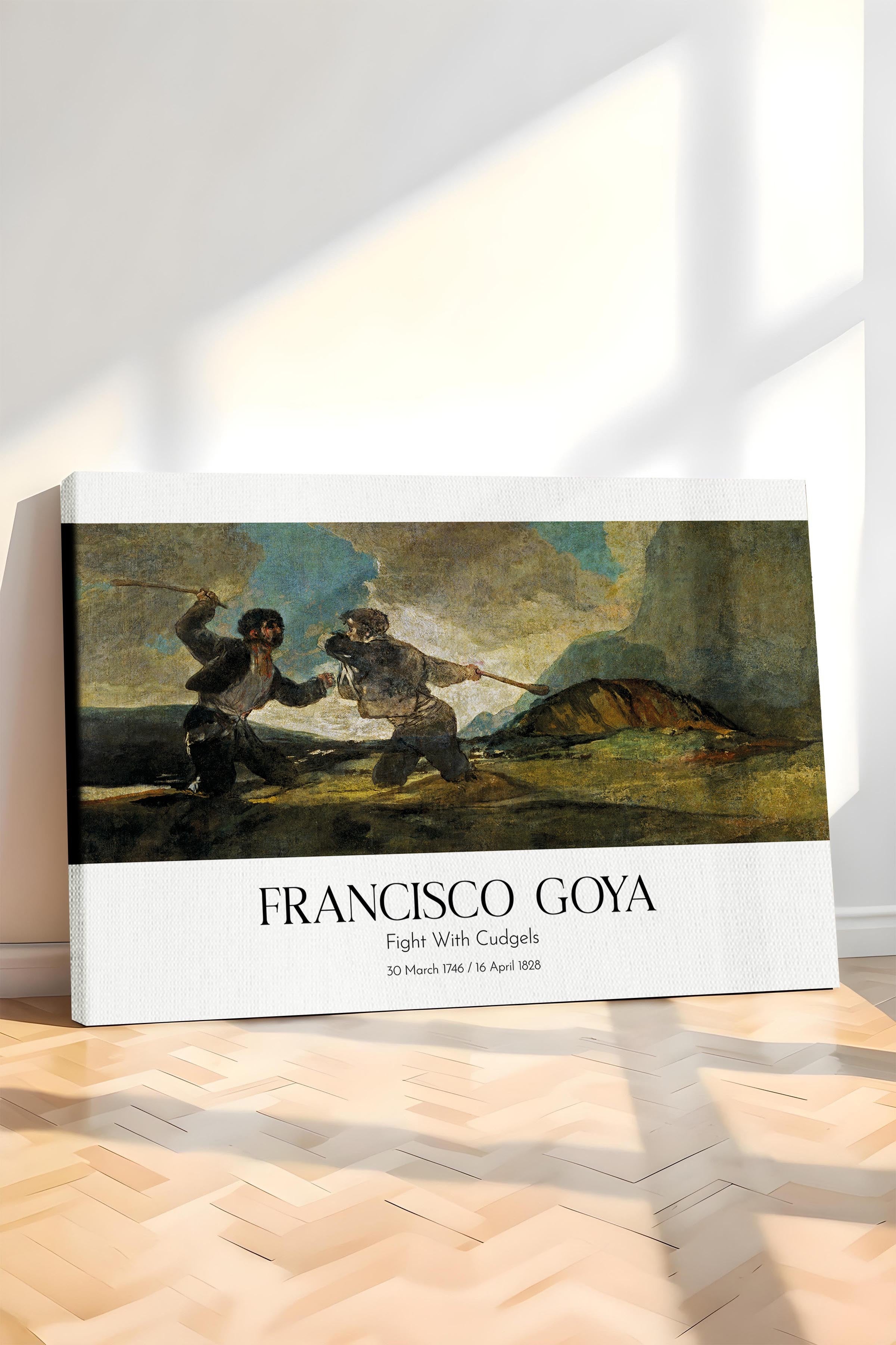 Francisco Goya - Fight With Cudgels, Kanvas Tablo, Sanat Serisi NO:111876
