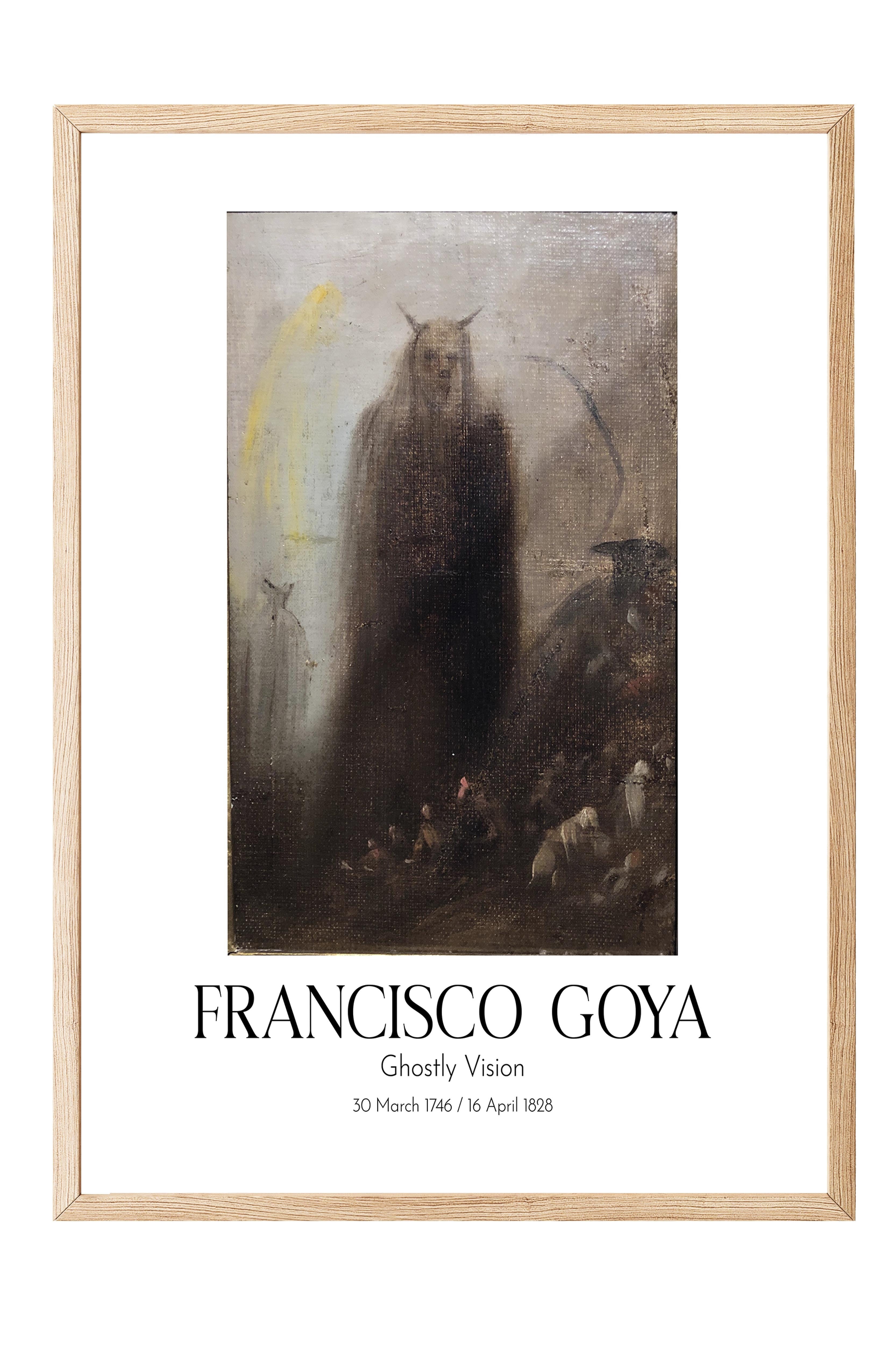 Francisco Goya - Ghostly Vision, Ahşap Çerçeveli Tablo, Sanat Serisi NO:111853