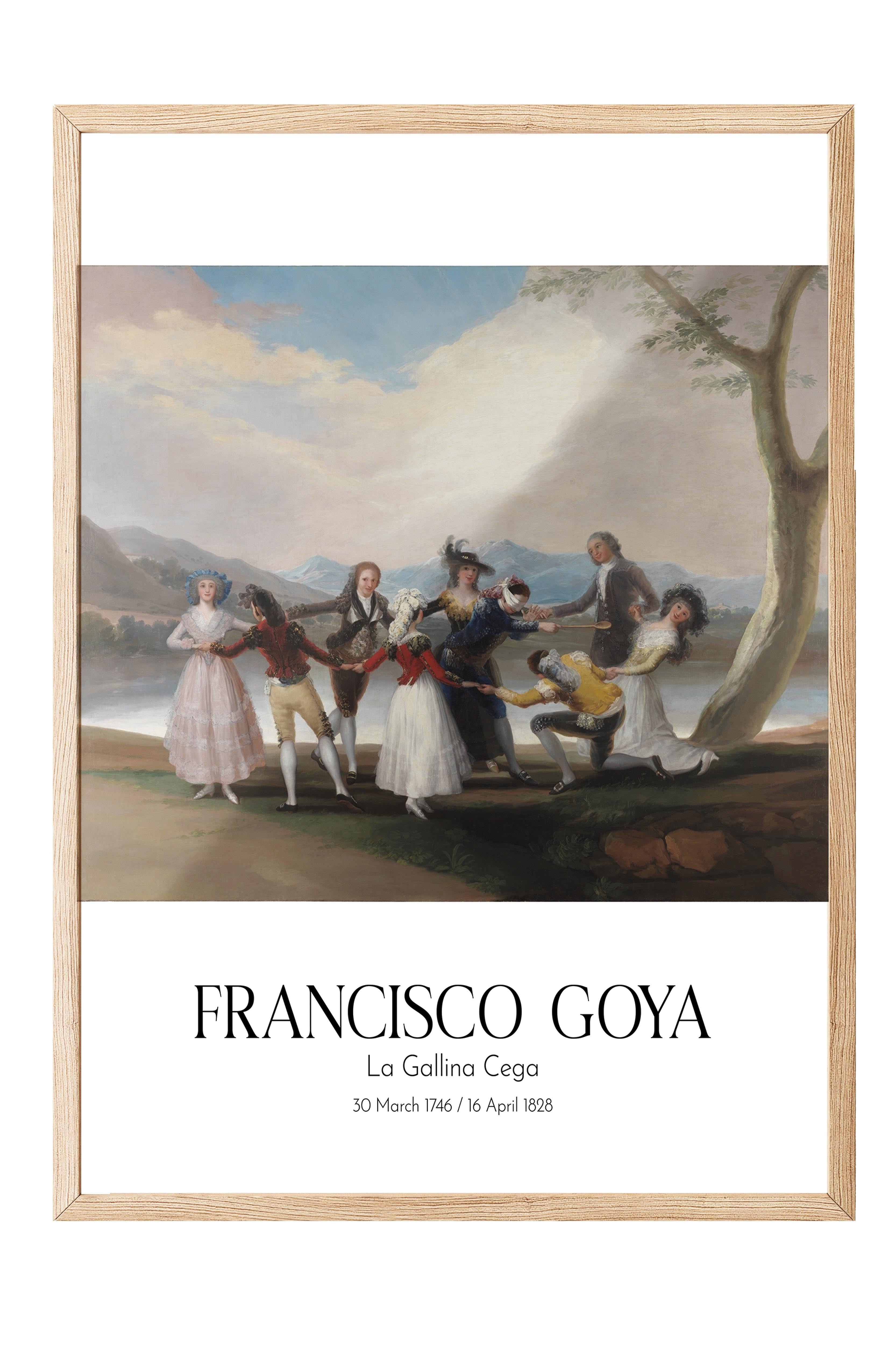 Francisco Goya - La Gallina Cega, Ahşap Çerçeveli Tablo, Sanat Serisi NO:111856