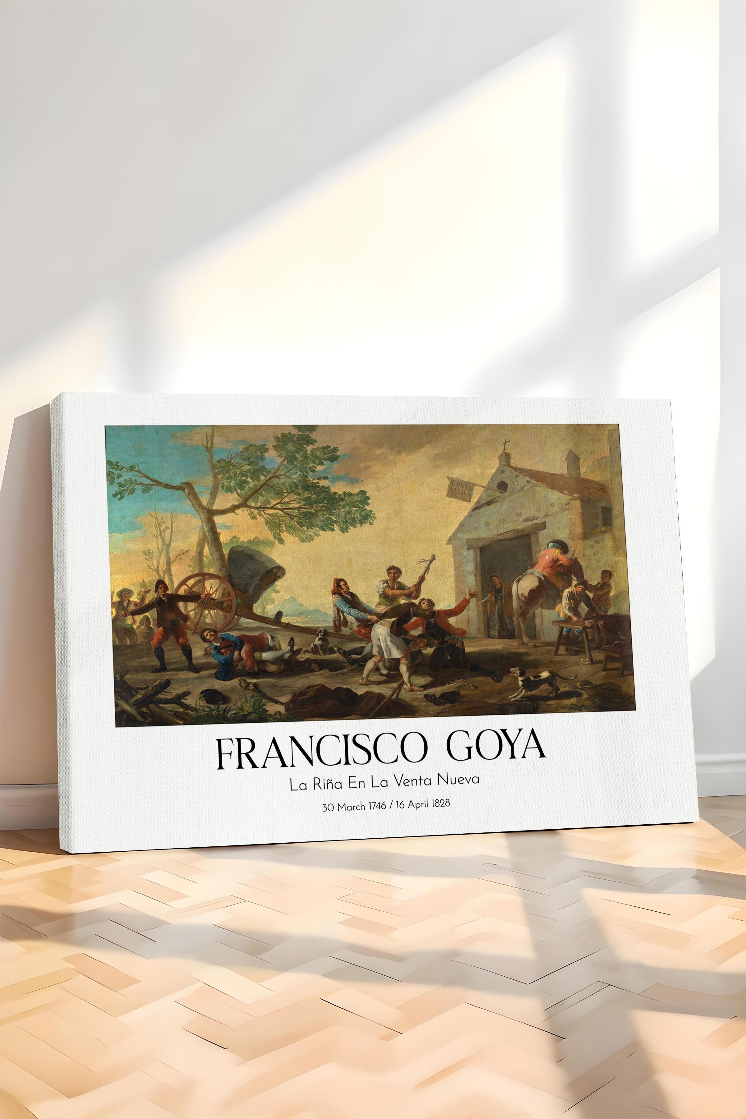 Francisco Goya - La Riña En La Venta Nueva, Kanvas Tablo, Sanat Serisi NO:111877