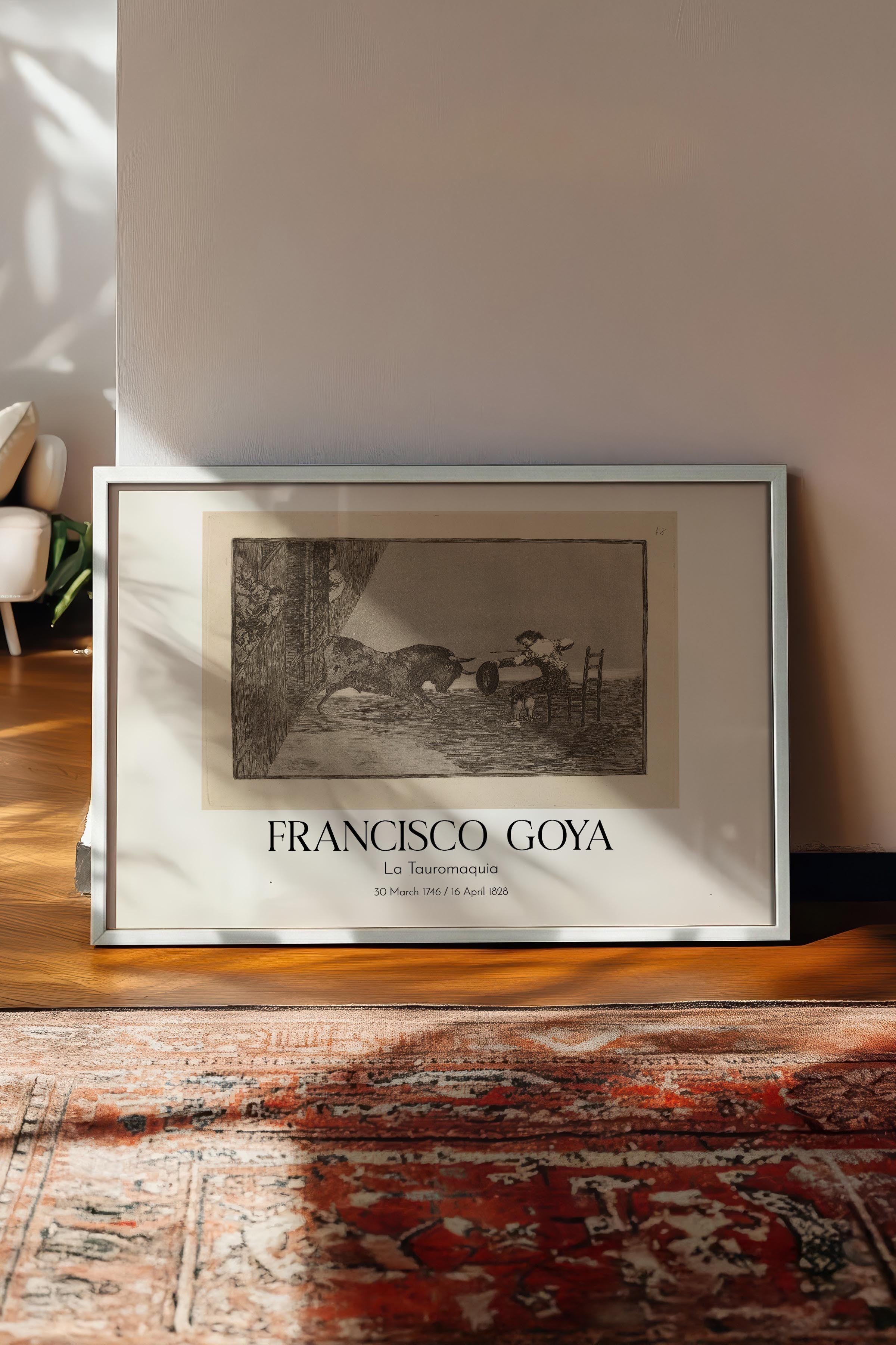 Francisco Goya - La Tauromaquia, Beyaz Çerçeveli Tablo, Sanat Serisi NO:111878