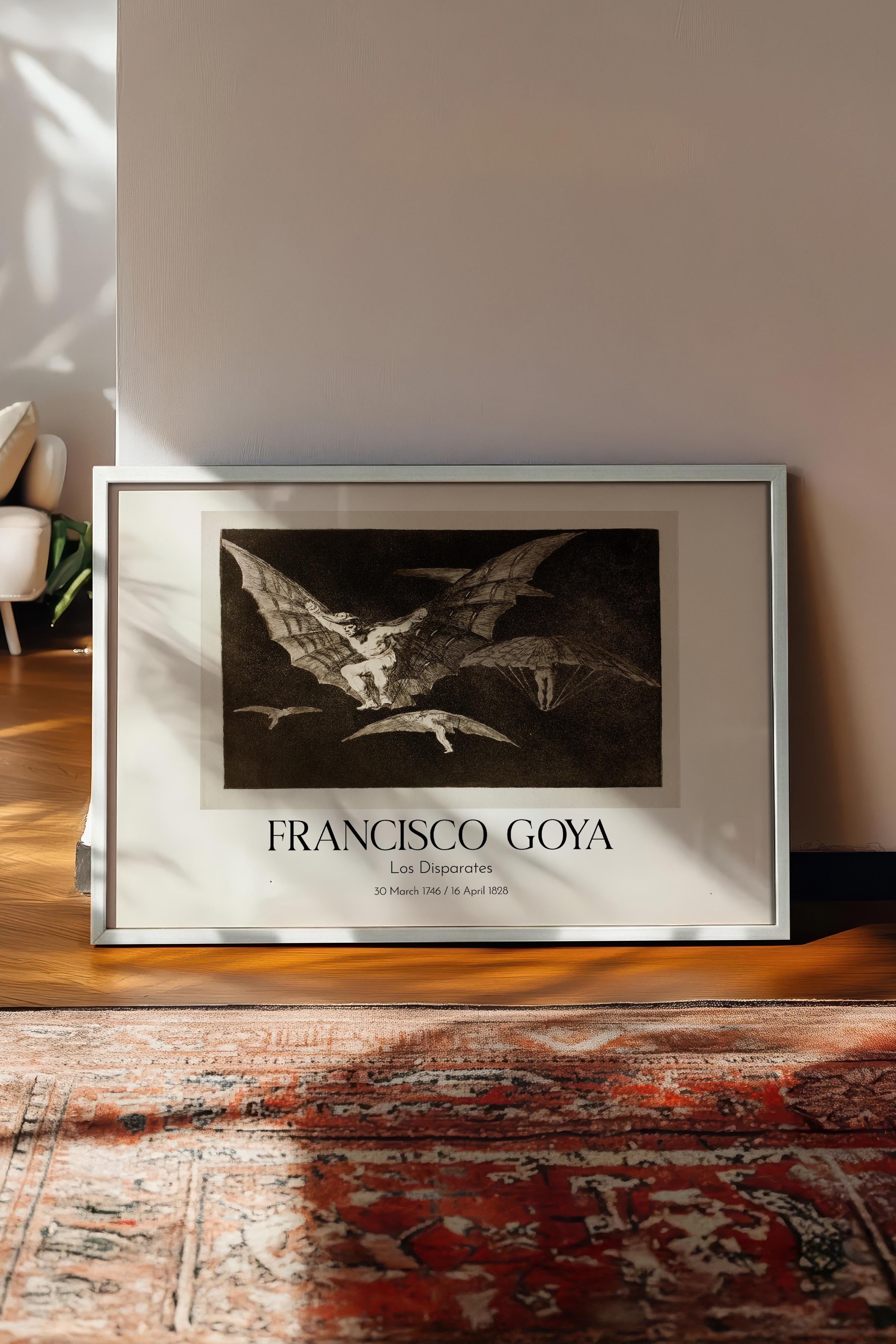 Francisco Goya - Los Disparates, Beyaz Çerçeveli Tablo, Sanat Serisi NO:111880