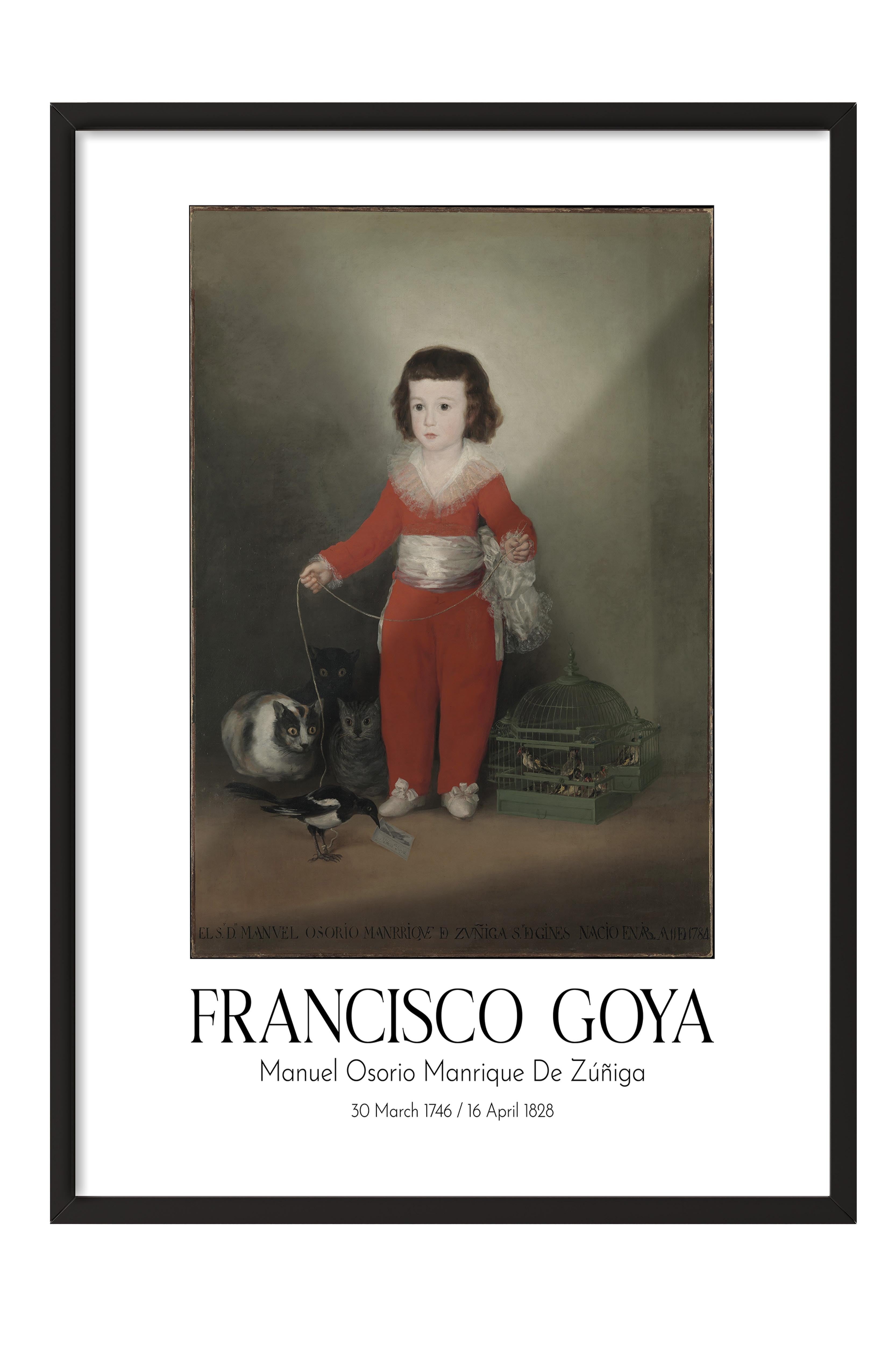 Francisco Goya - Manuel Osorio Manrique De Zúñiga, Siyah Çerçeveli Tablo, Sanat Serisi NO:111858