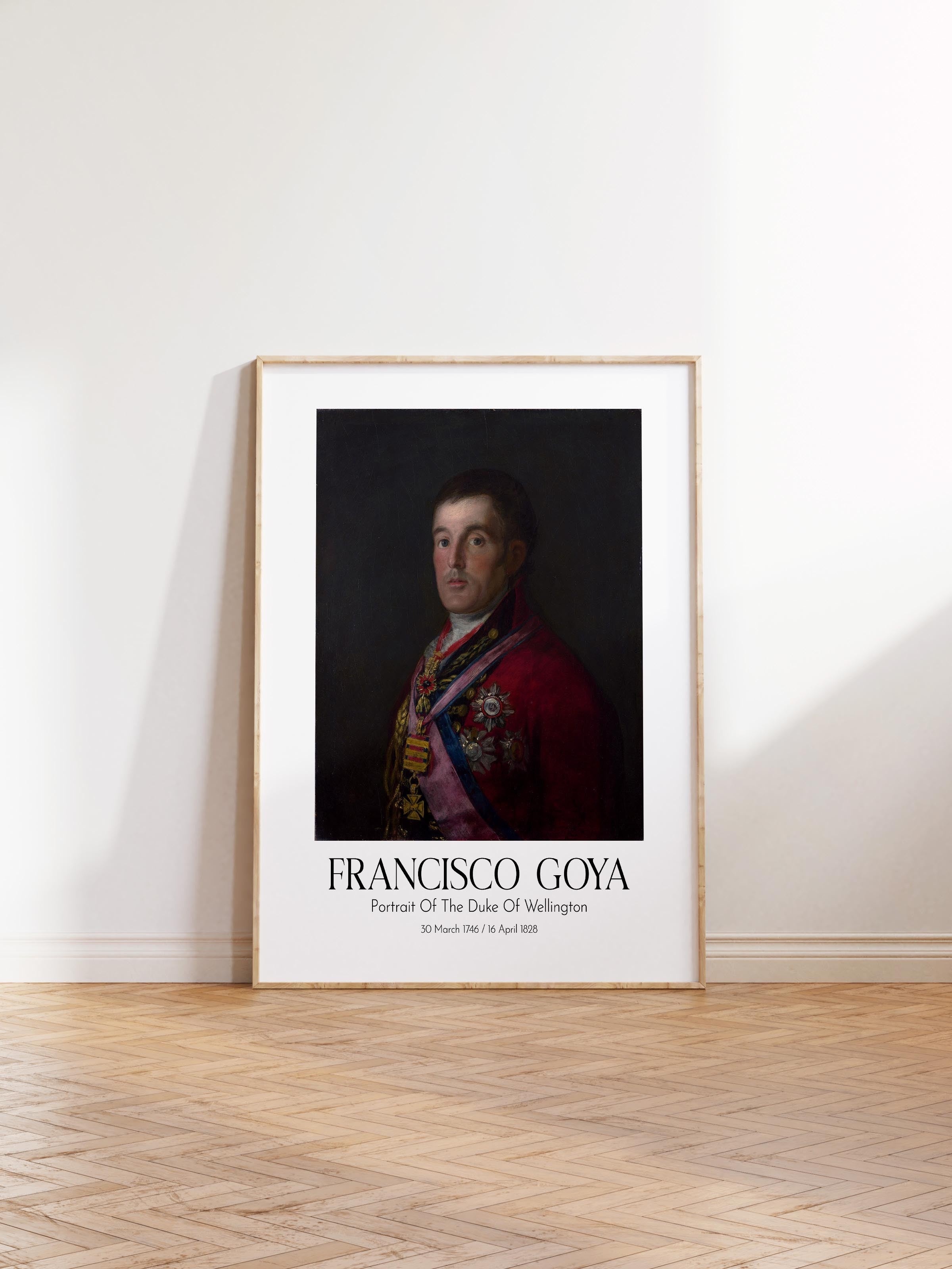 Francisco Goya - Portrait Of The Duke Of Wellington, Ahşap Çerçeveli Tablo, Sanat Serisi NO:111859