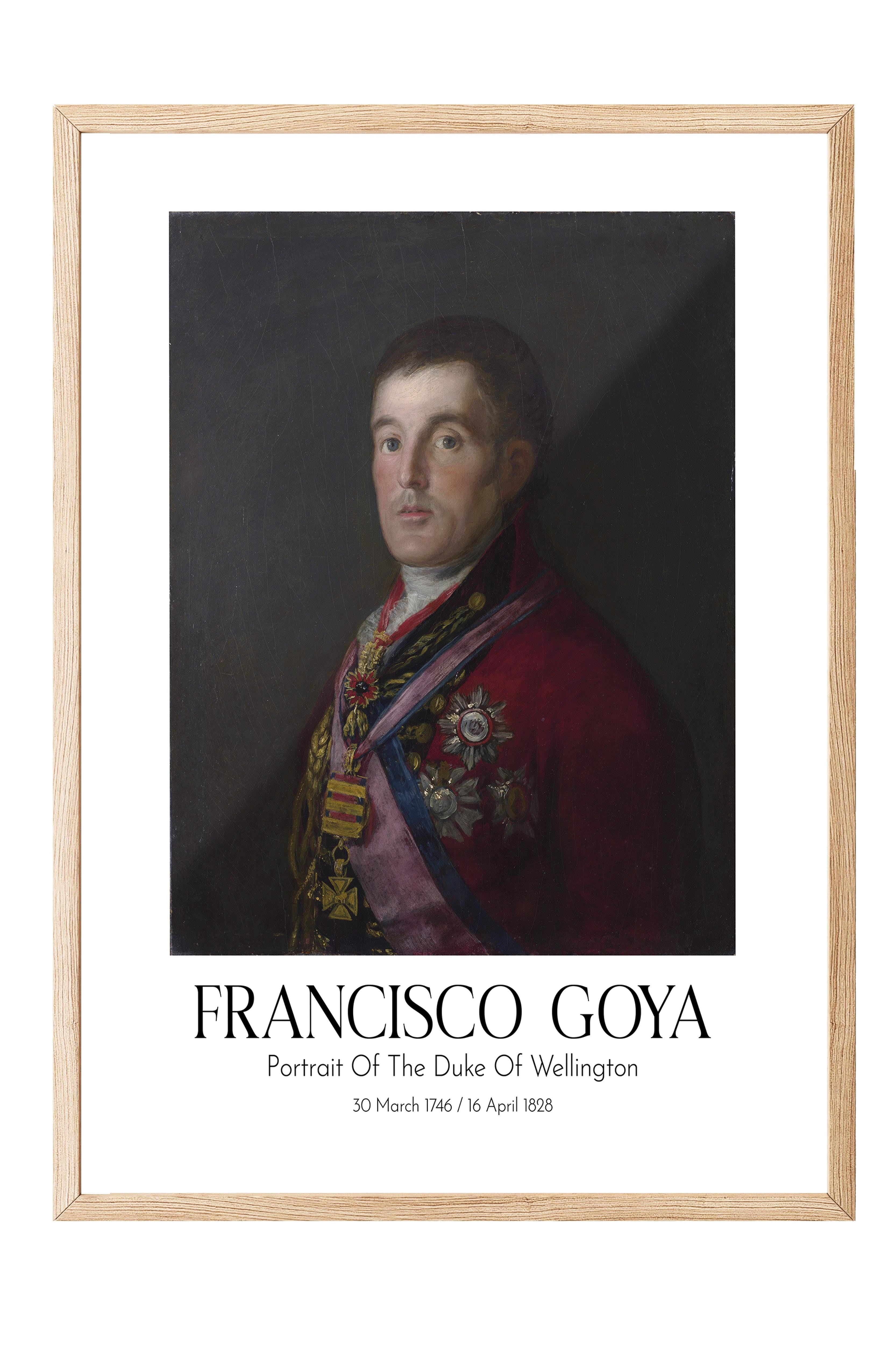 Francisco Goya - Portrait Of The Duke Of Wellington, Ahşap Çerçeveli Tablo, Sanat Serisi NO:111859