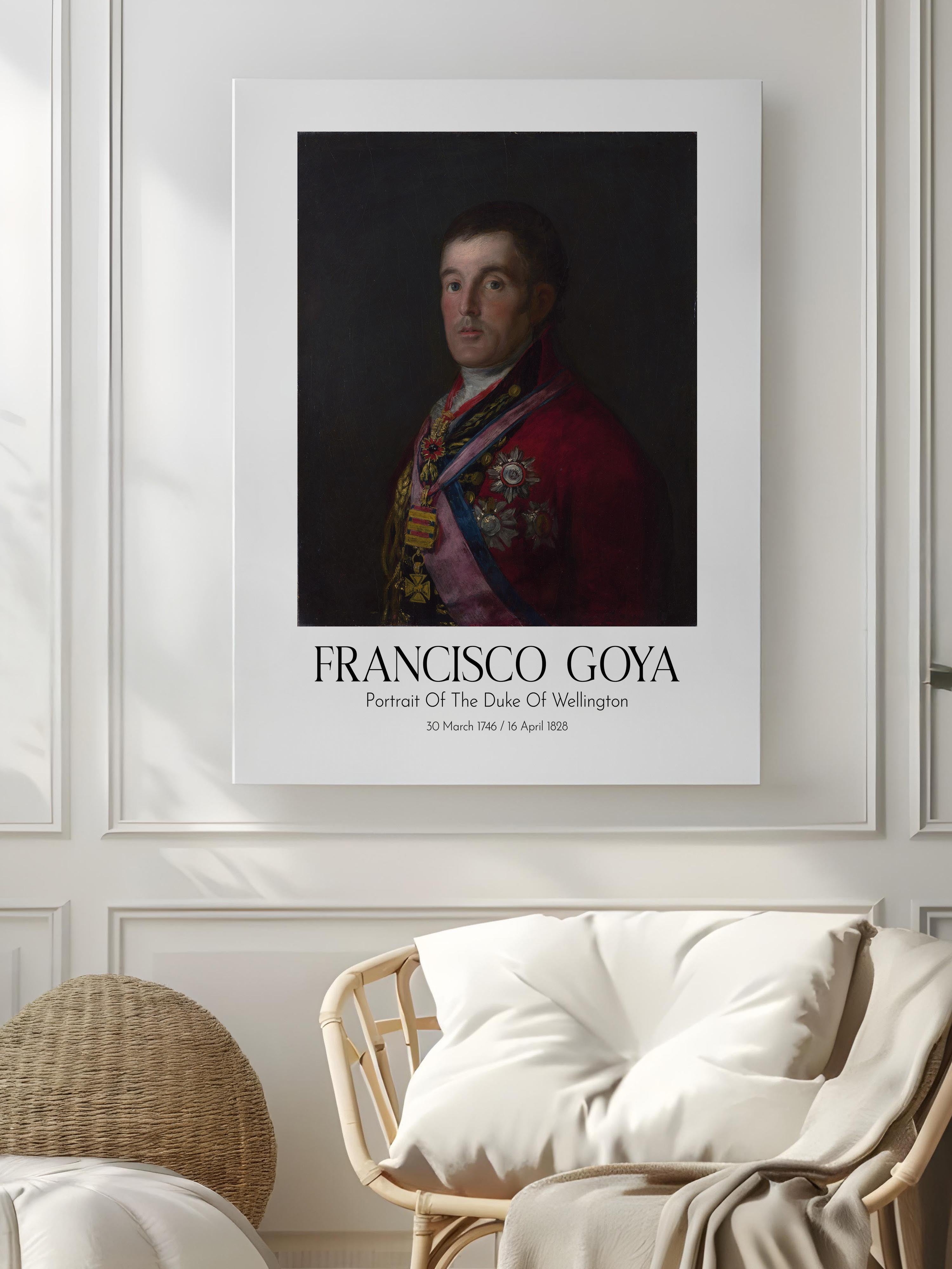 Francisco Goya - Portrait Of The Duke Of Wellington, Kanvas Tablo, Sanat Serisi NO:111859