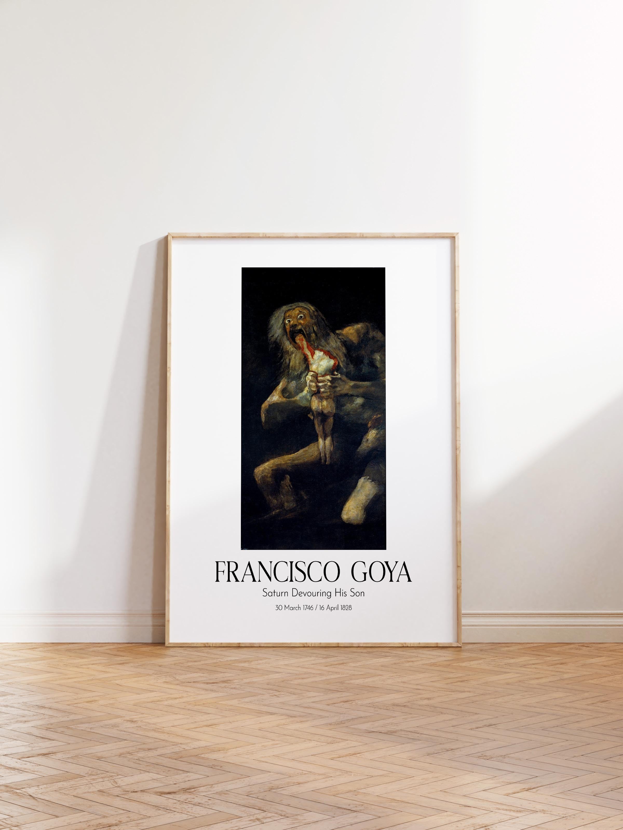 Francisco Goya - Saturn Devouring His Son, Ahşap Çerçeveli Tablo, Sanat Serisi NO:111861