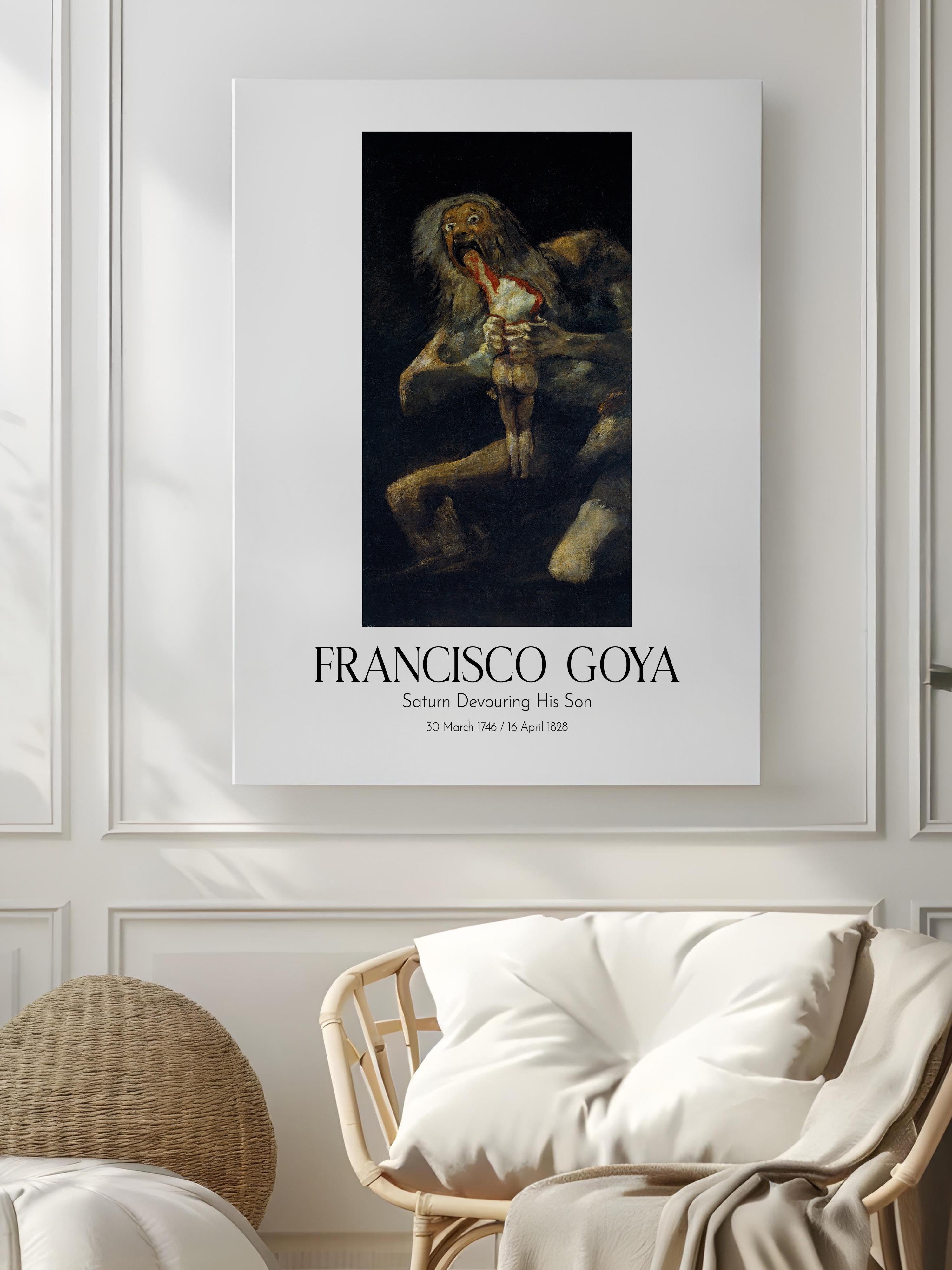 Francisco Goya - Saturn Devouring His Son, Kanvas Tablo, Sanat Serisi NO:111861