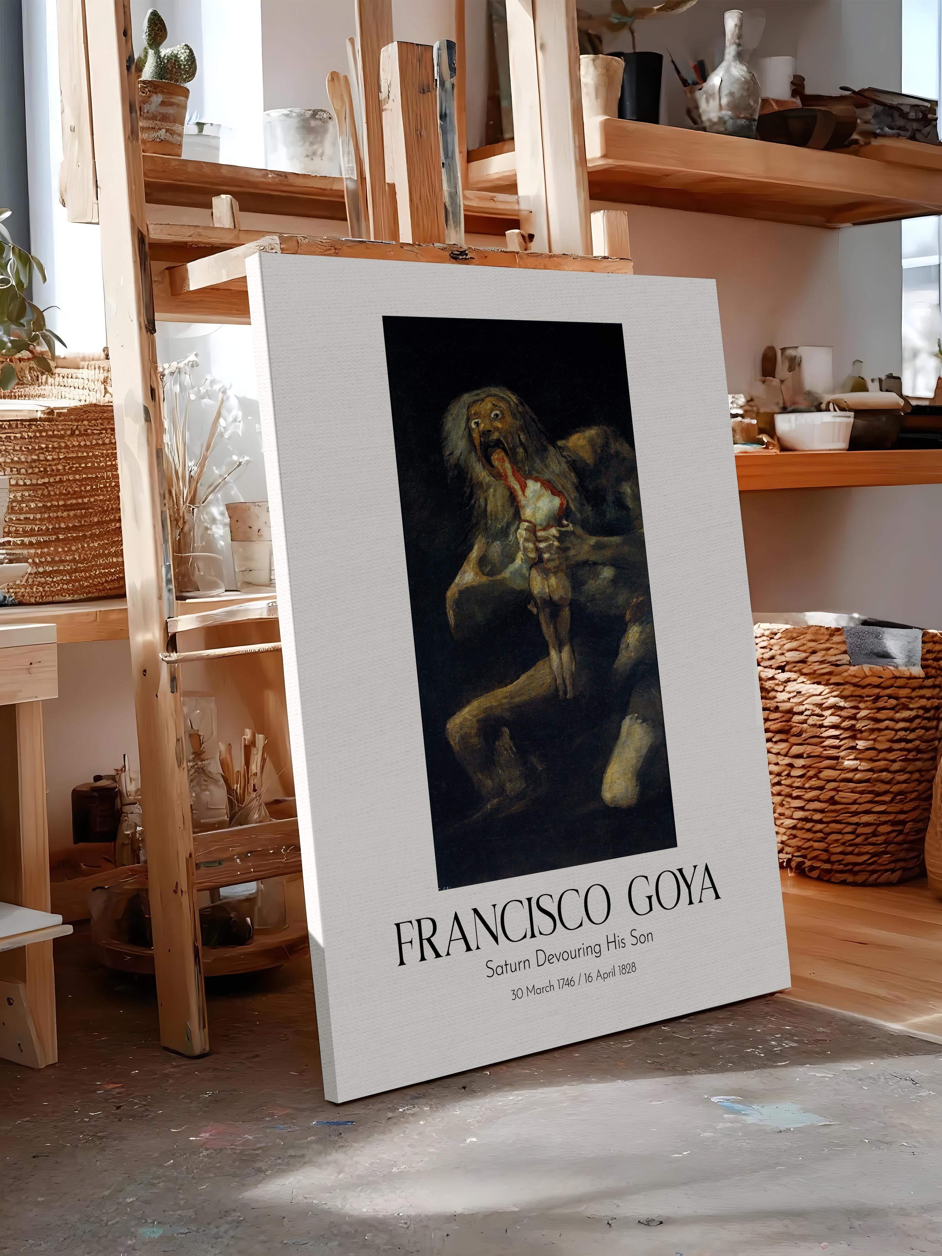 Francisco Goya - Saturn Devouring His Son, Kanvas Tablo, Sanat Serisi NO:111861