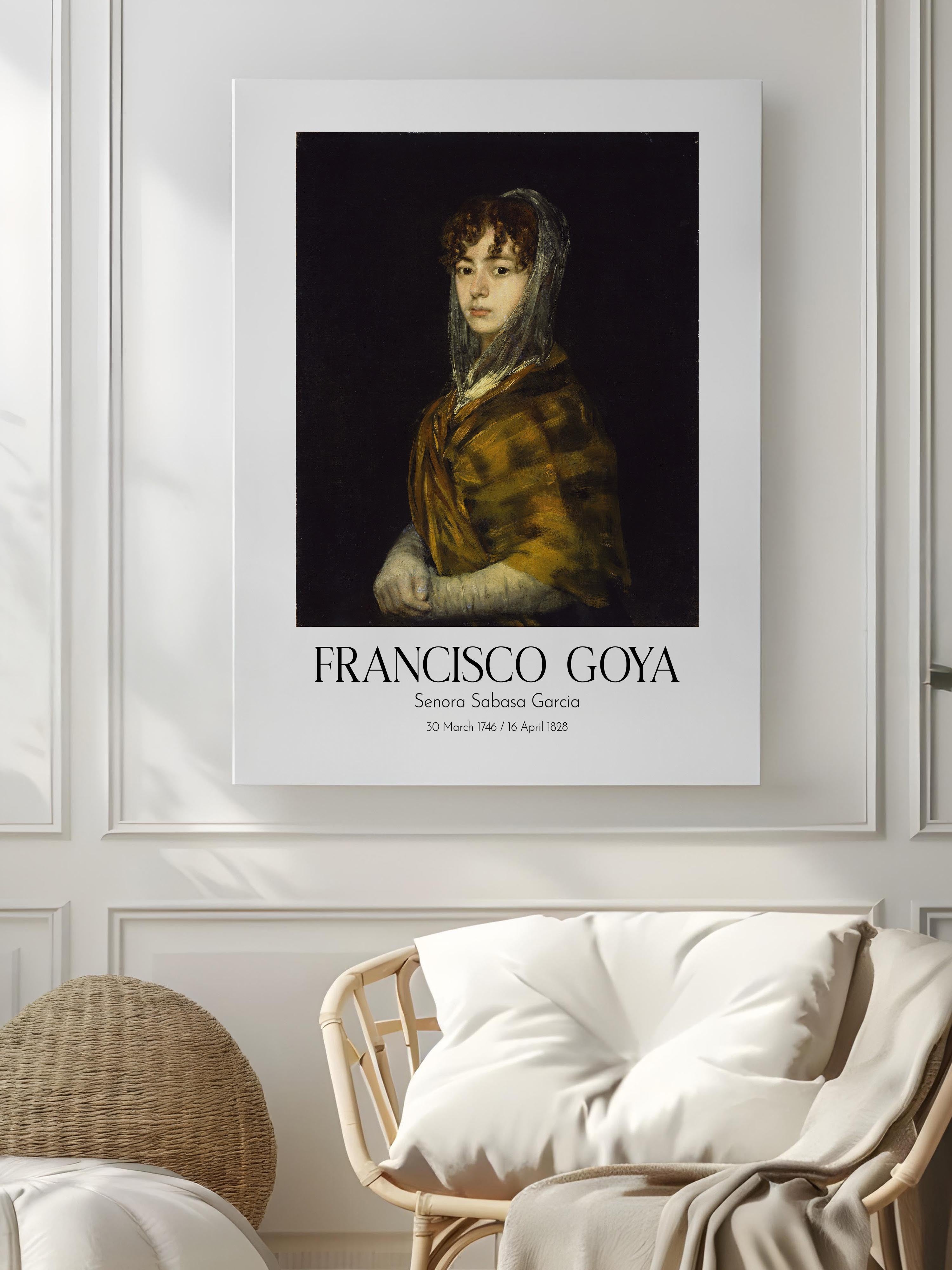 Francisco Goya - Senora Sabasa Garcia, Kanvas Tablo, Sanat Serisi NO:111863