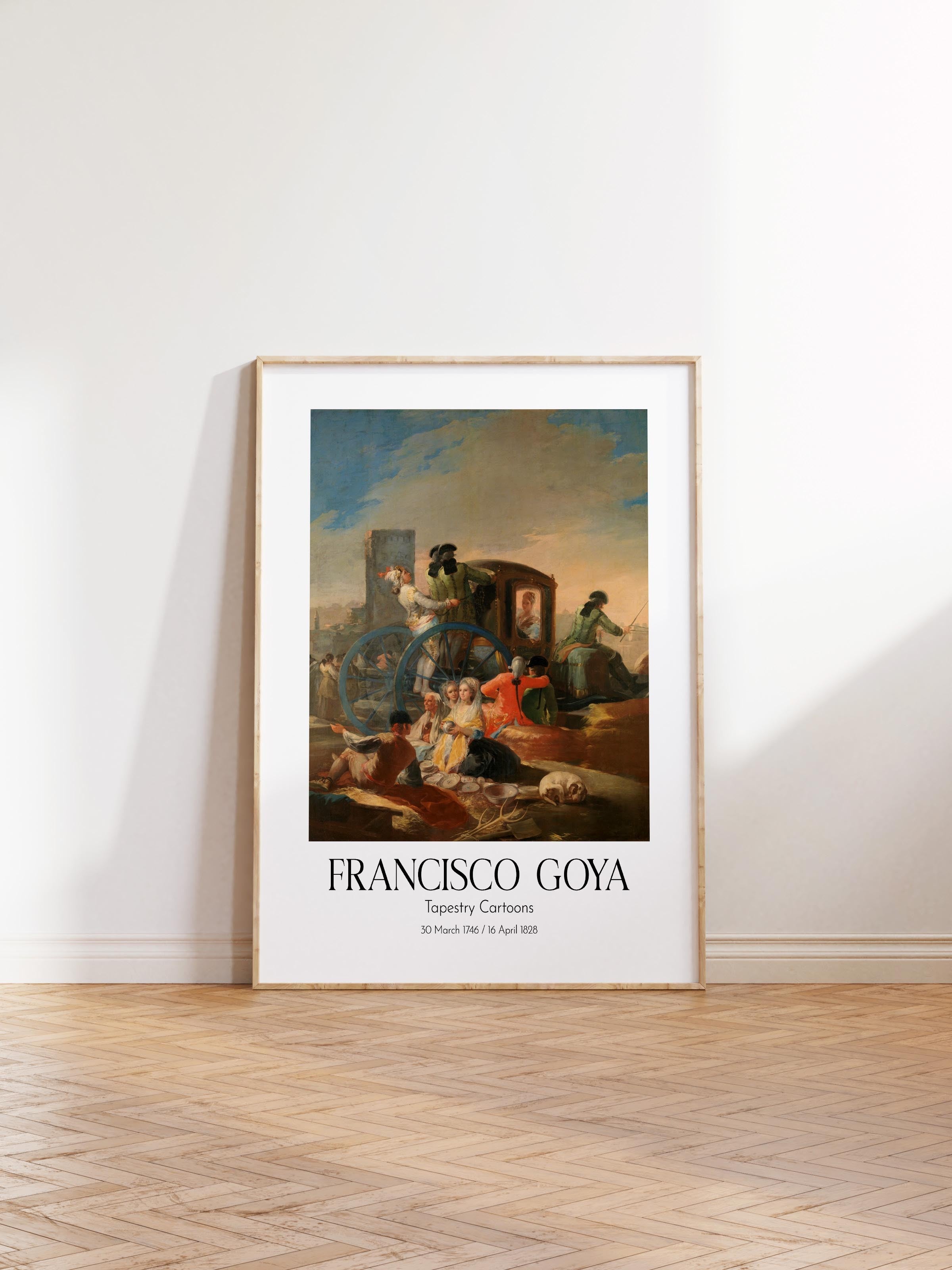 Francisco Goya - Tapestry Cartoons, Ahşap Çerçeveli Tablo, Sanat Serisi NO:111864